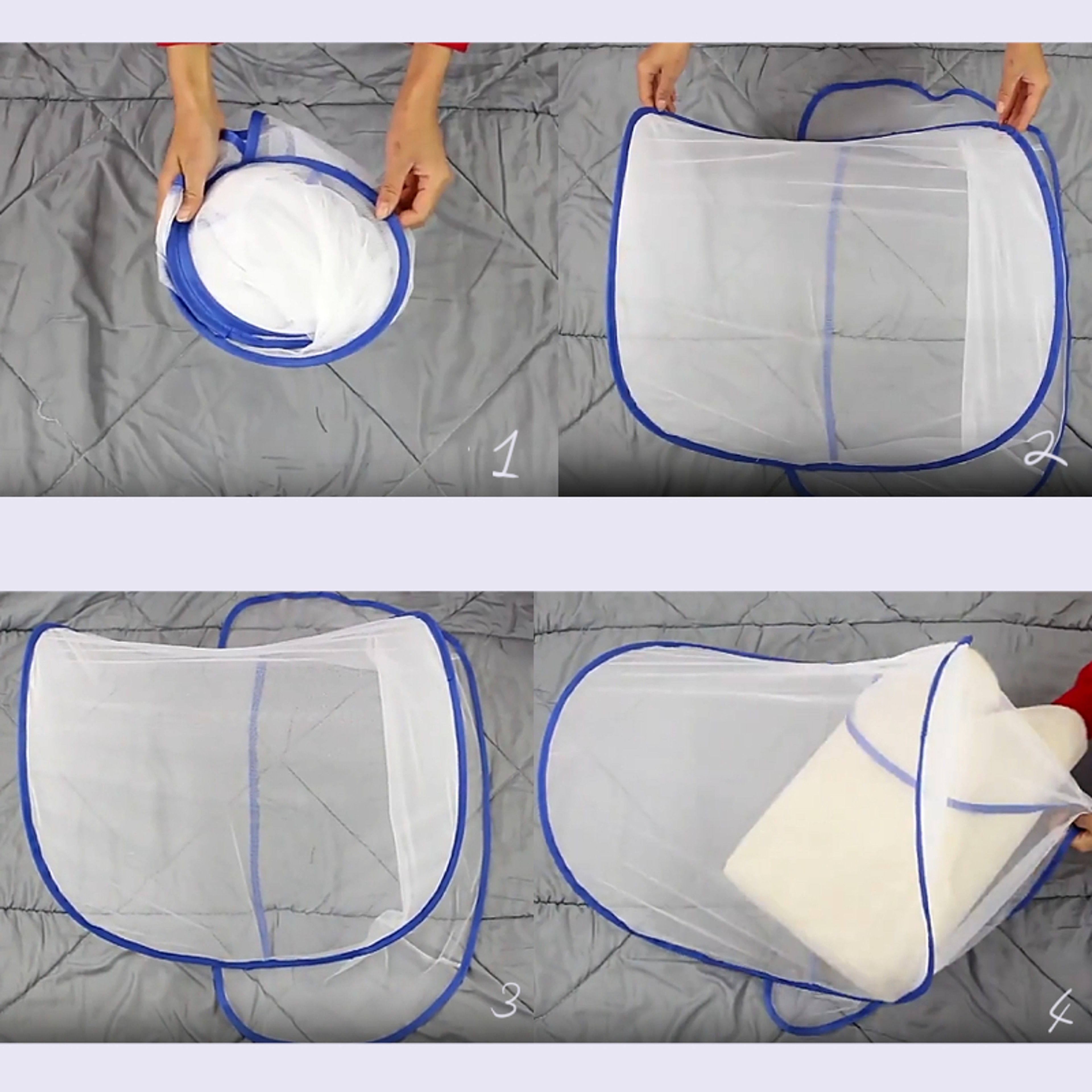 Portable Folding Mosquito Net Cover for Head Face and Bed – view 2