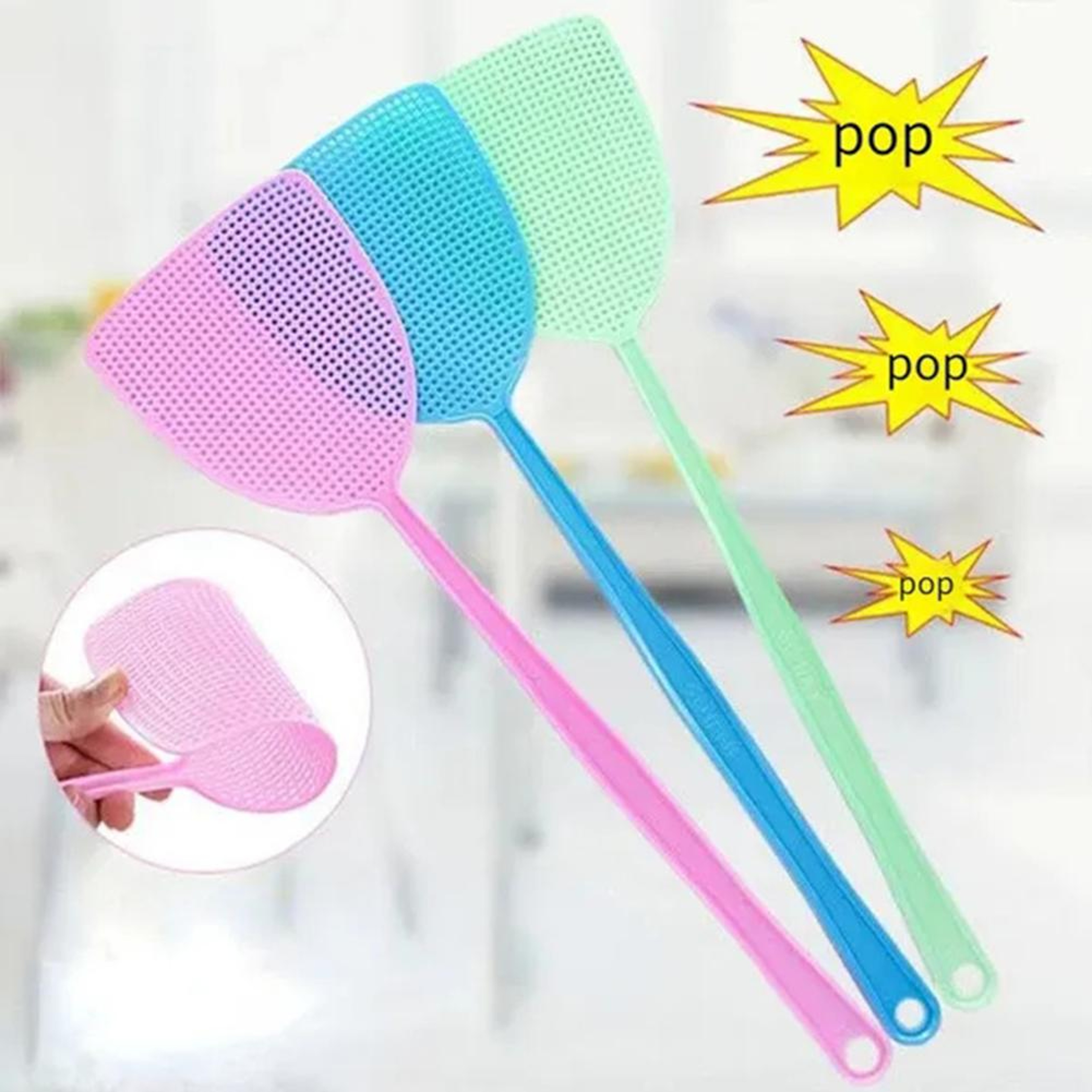 Thick Plastic Fly Swatter Durable Mosquito Killer for Home & Kitchen Pest Control – view 4