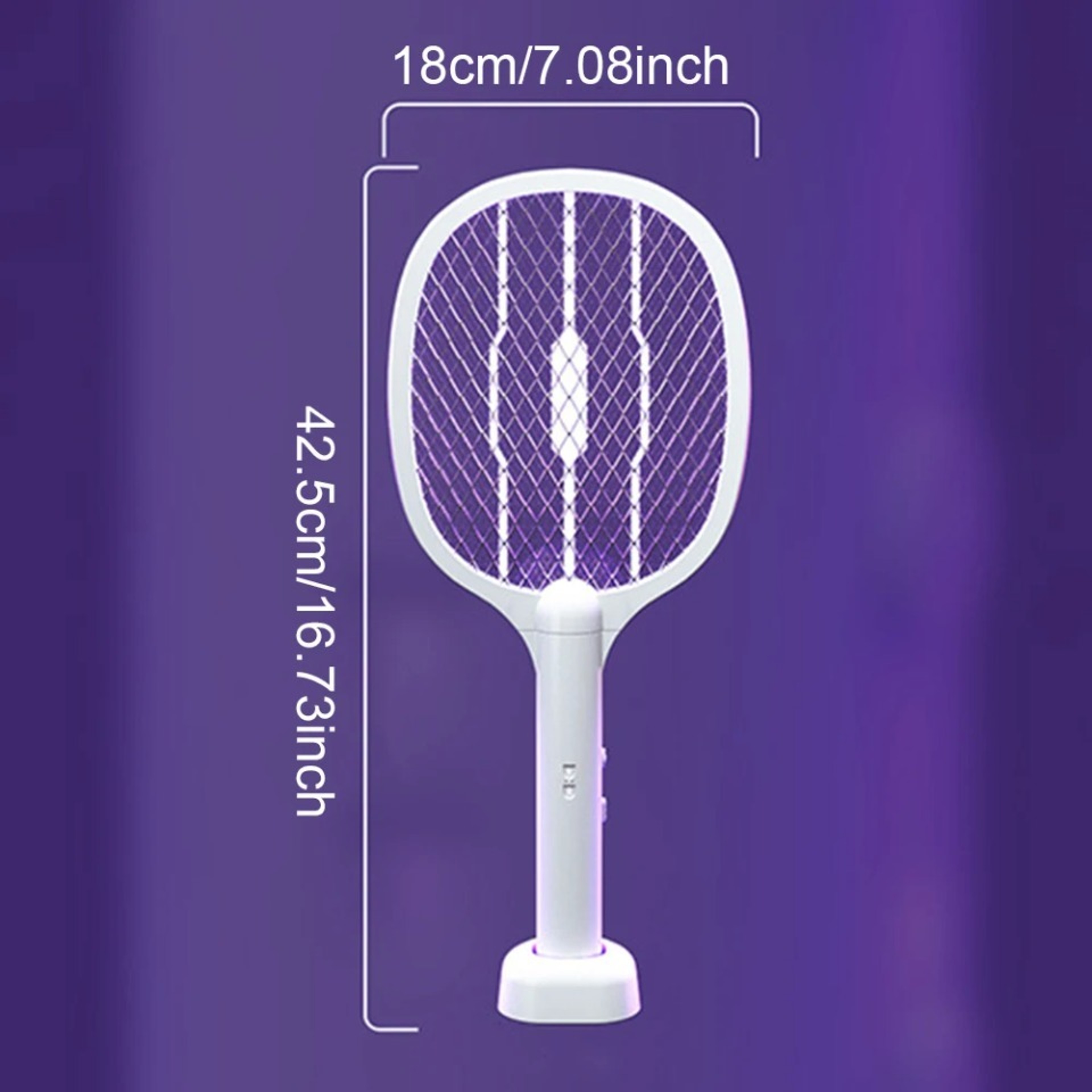 USB Rechargeable Handheld Electric Fly Swatter & Mosquito Killer Lamp Bug Zapper Racket – view 6