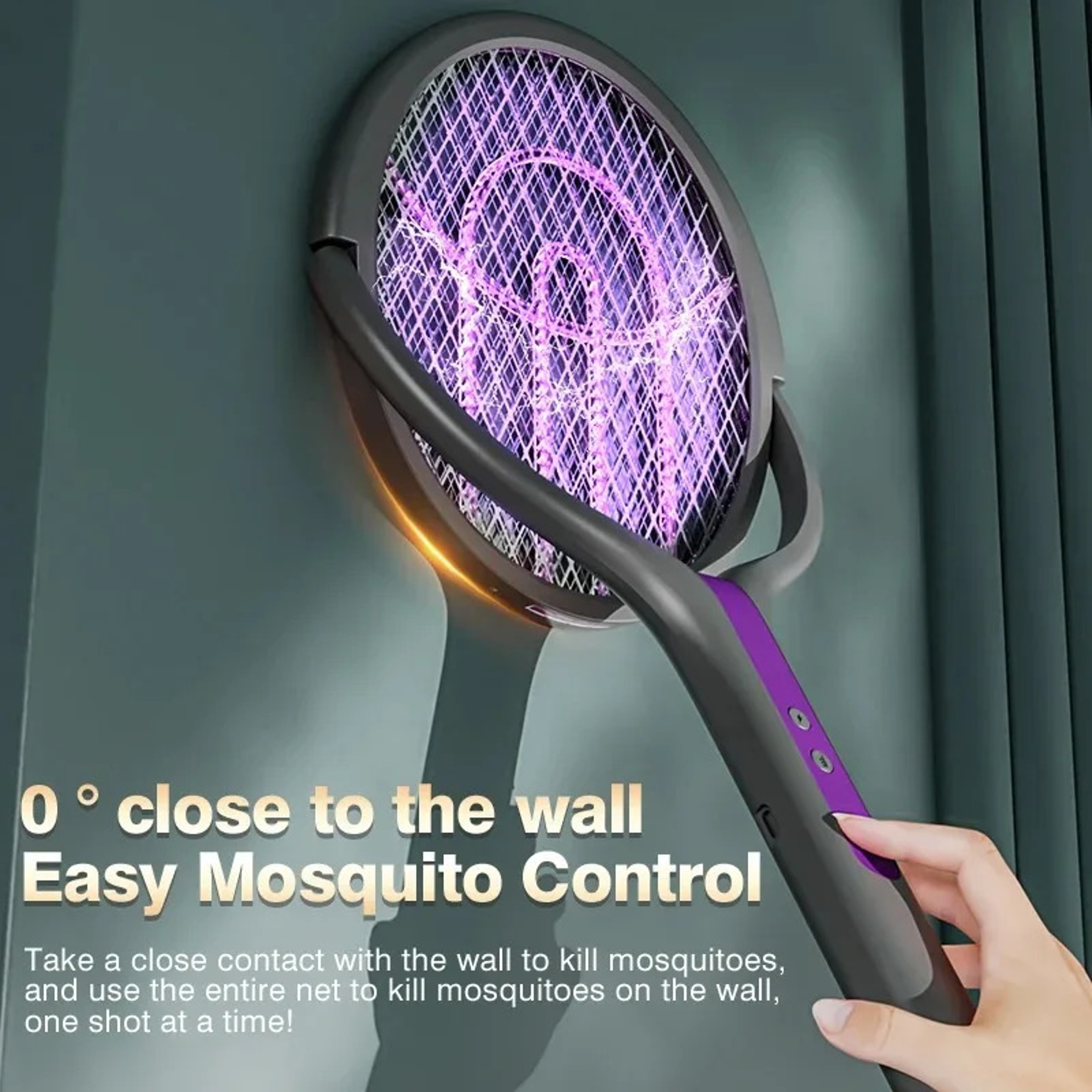Premium Extendable Electric Mosquito Racket Rechargeable Bug Swatter – view 5