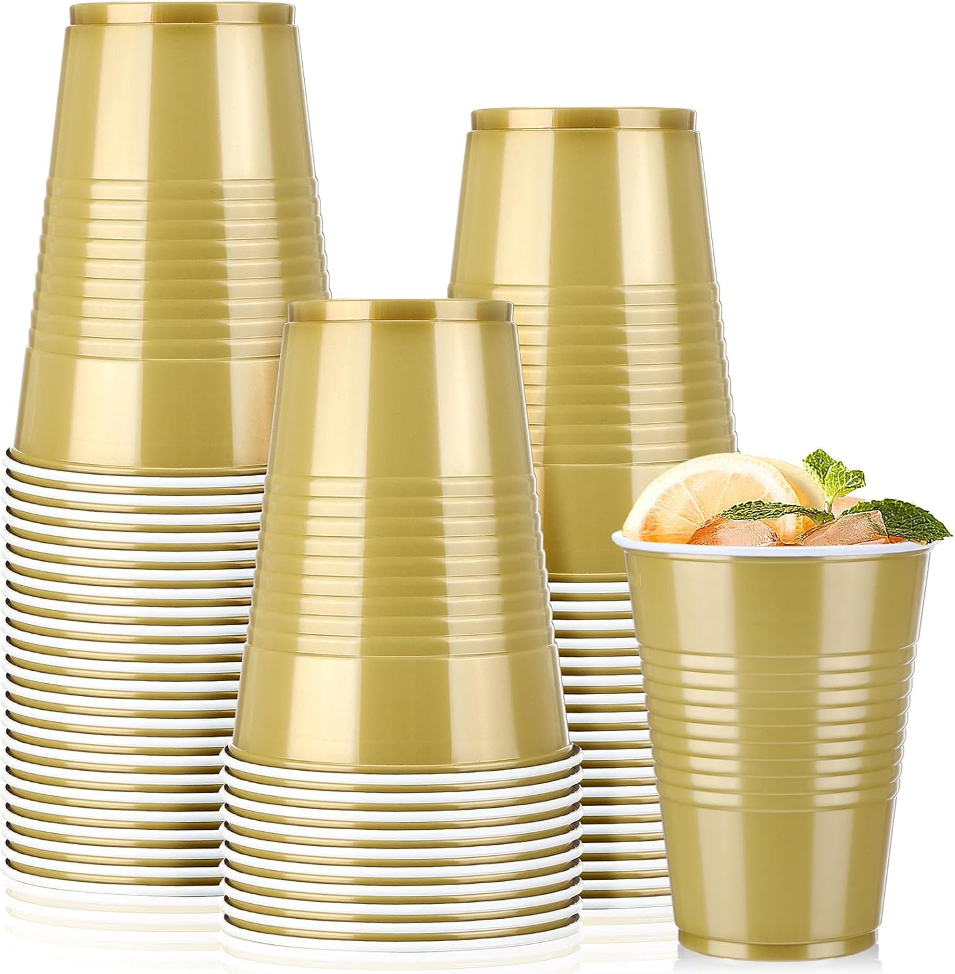 Premium Plastic Party Cups Durable Disposable Party Cups For Beer Pong Drinks  Events 5