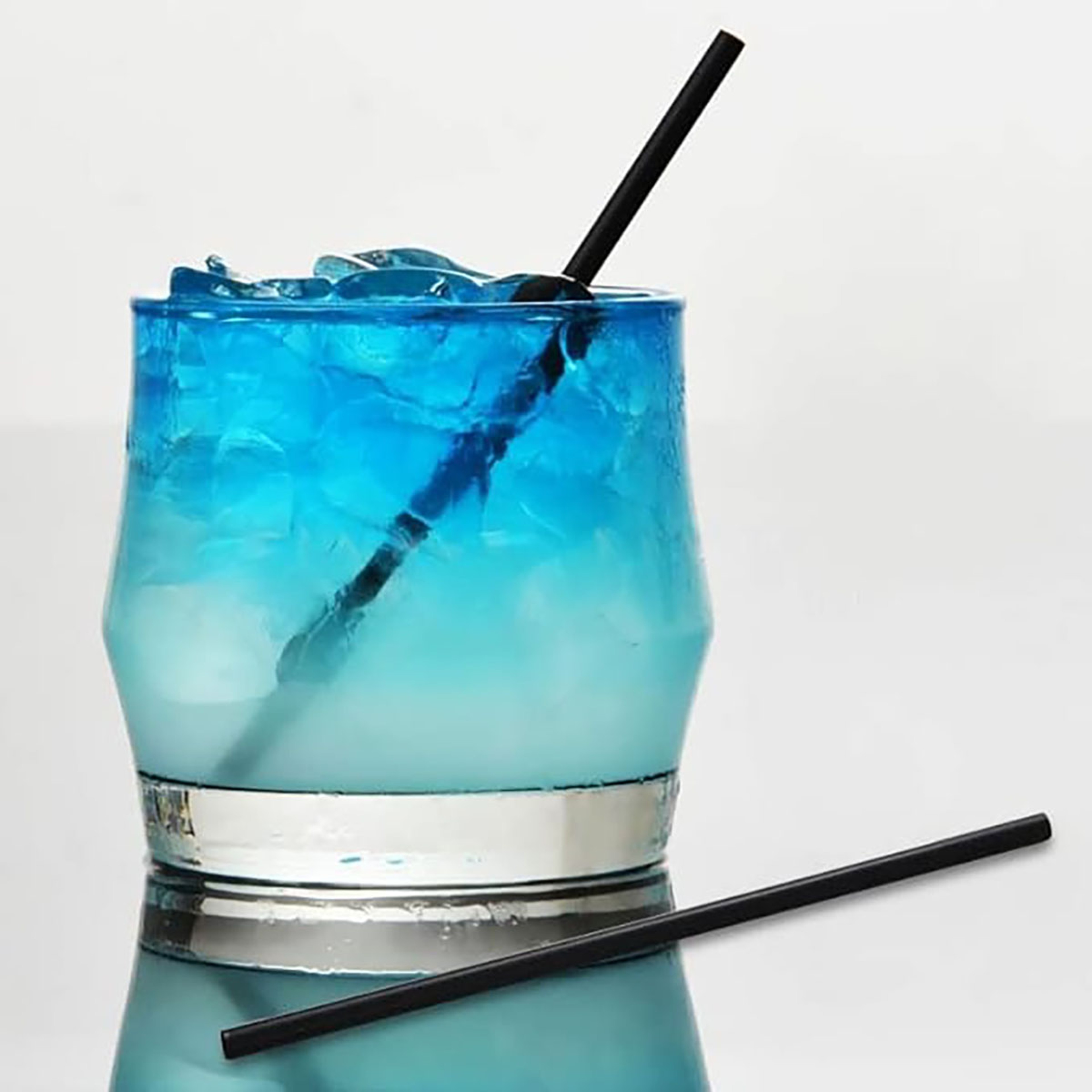 Disposable Plastic Straws  Cocktail Stirrers Black Party Drink Accessories 1