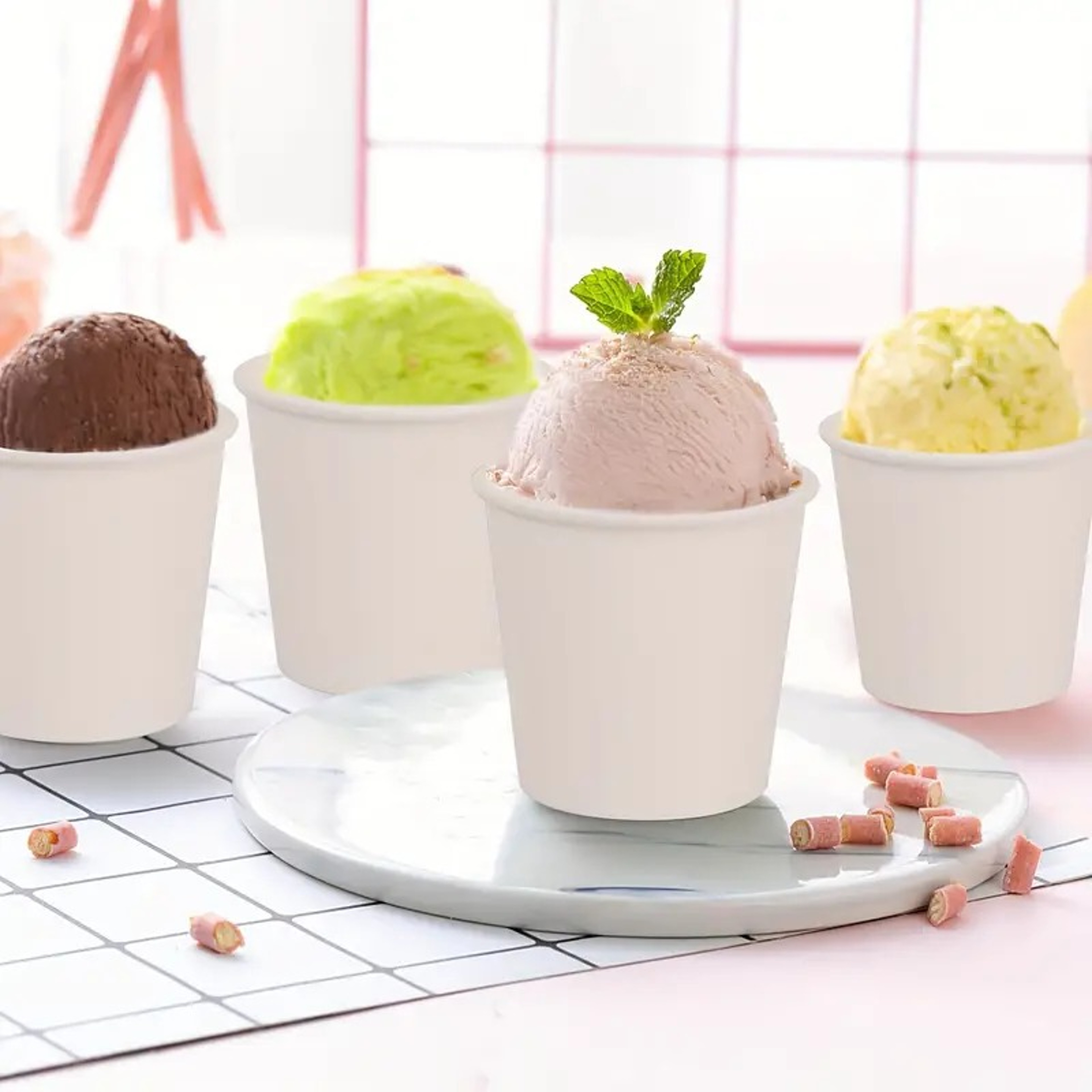 Mini Paper Cups Durable Disposable Tasting Cups – view 4