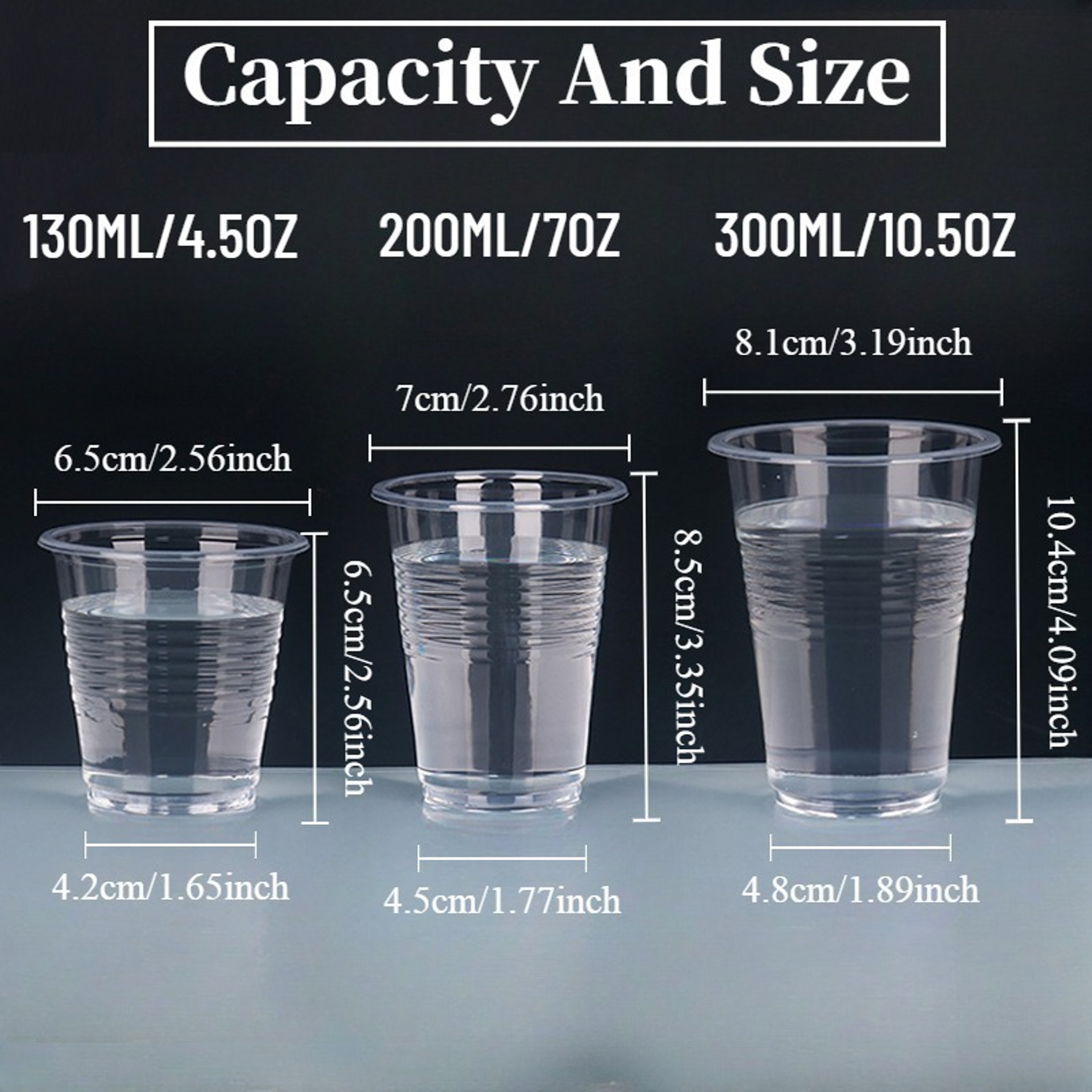 Disposable Plastic Cups Clear Party  Outdoor Picnic Cups For Beverages 2
