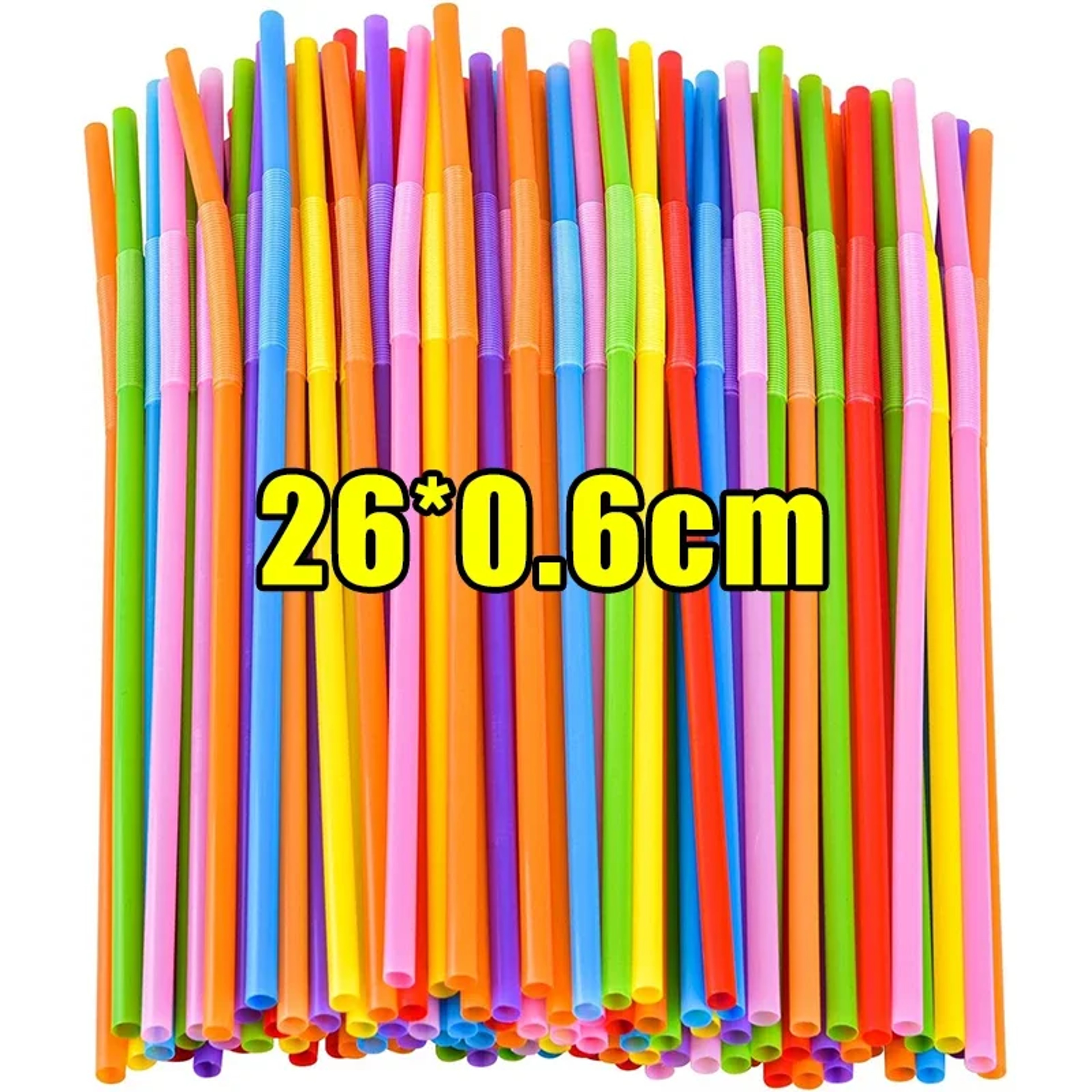 Colorful Flexible Disposable Drinking Straws for Parties, Bars and Everyday Drinks – view 7