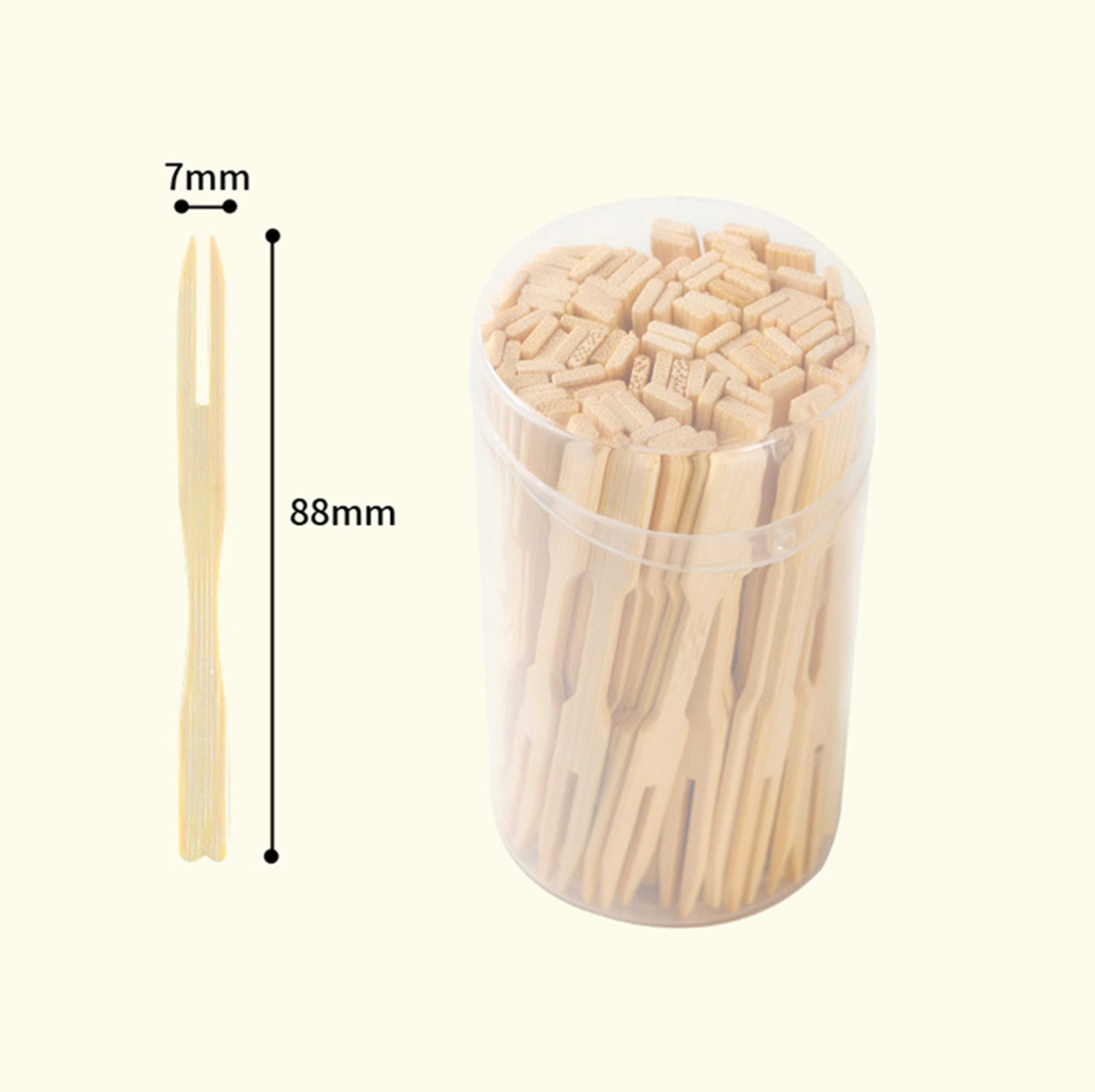 Mini Bamboo Fruit Picks  Disposable Appetizer Forks 5