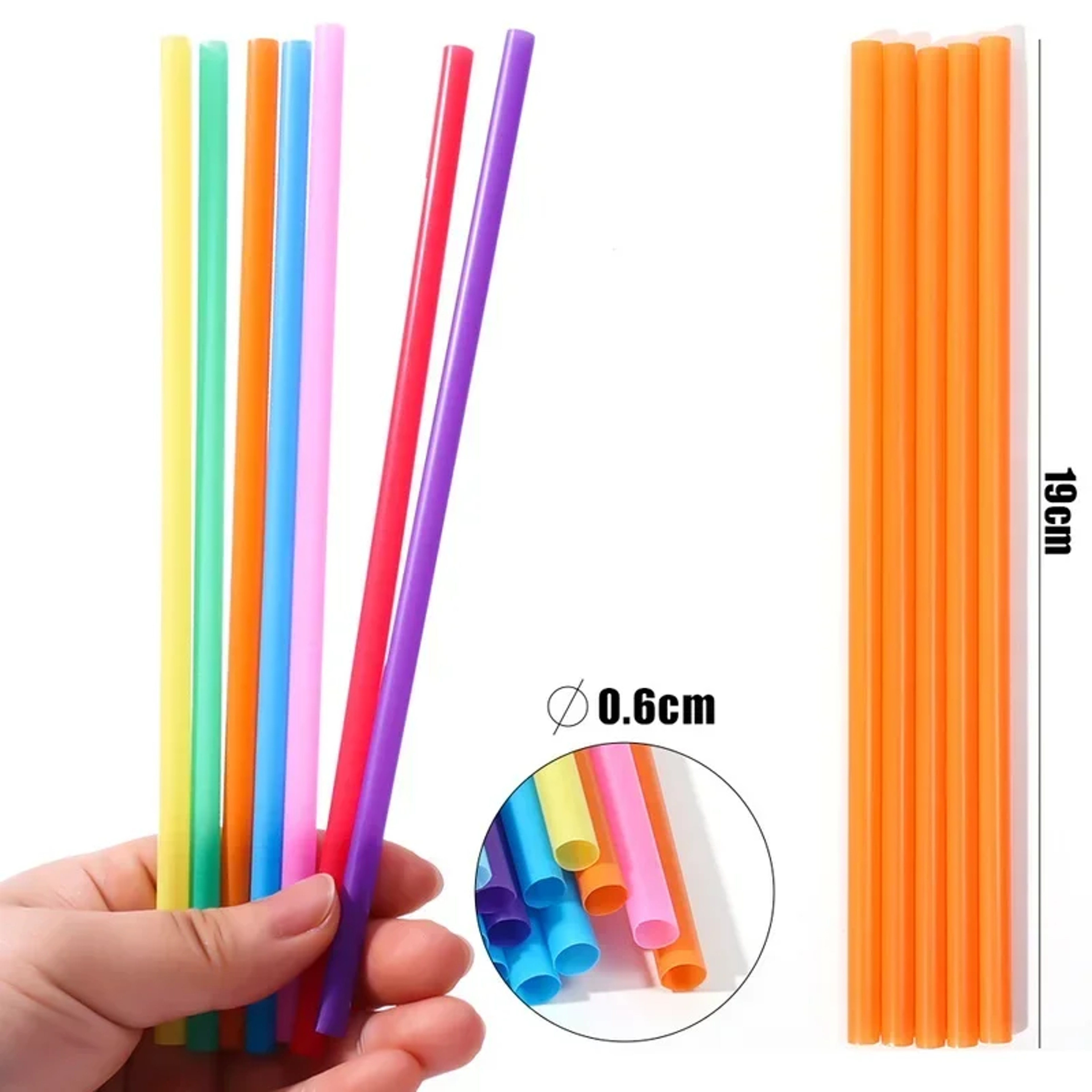 Multicolor Disposable Straws Flexible Plastic Drinking Straws For Parties And Milk Tea 5