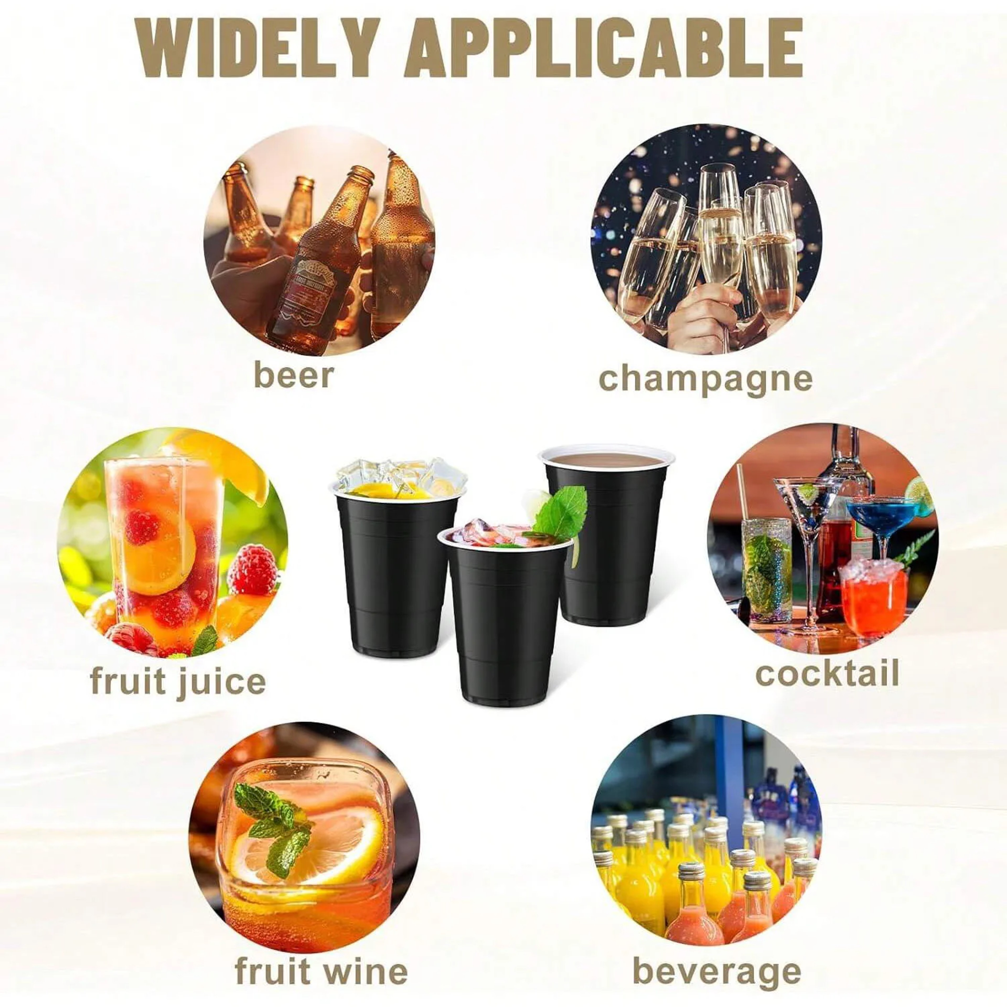 Disposable Plastic Cups For Parties Graduation Picnics And Cold Drinks 3