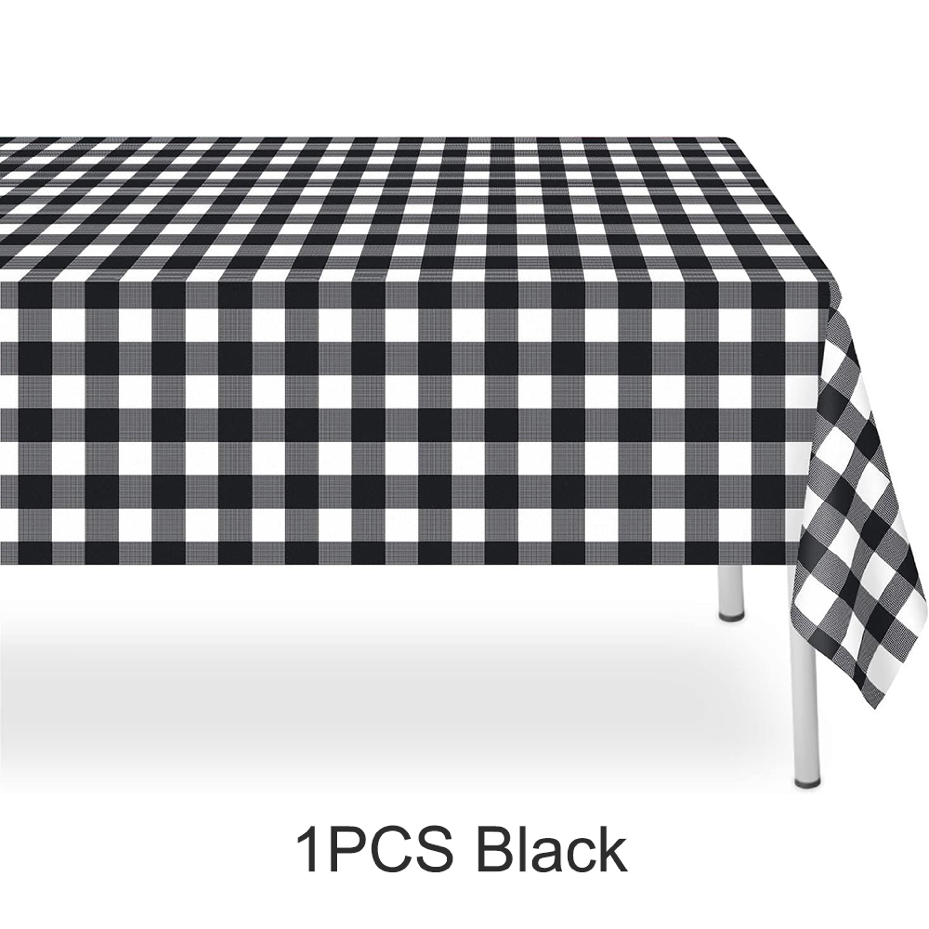 Premium Disposable Checkered Tablecloth Plastic Party Table Cover  Picnic Decor 9