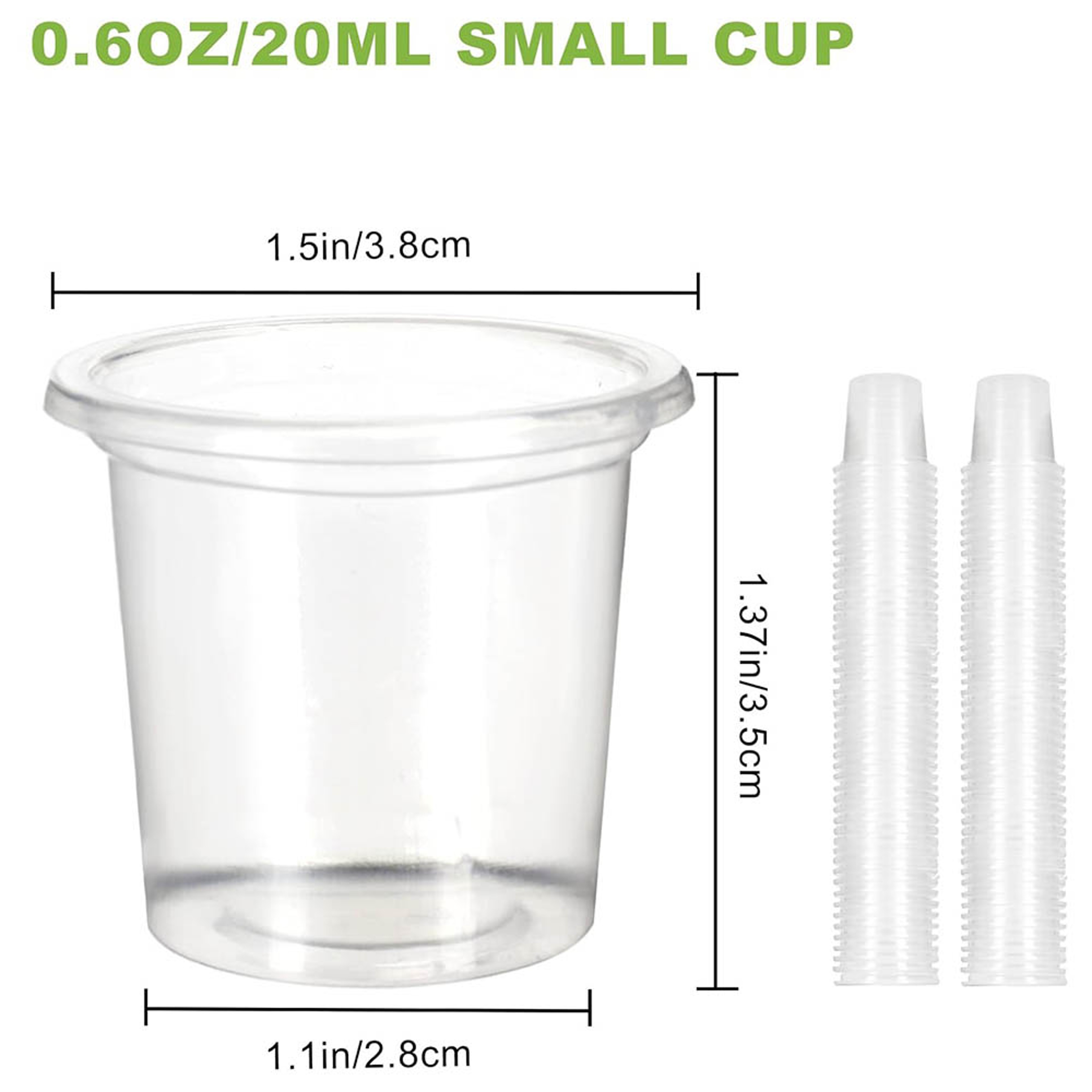 Clear Disposable Mini Shot Cups for Jello Shots, Tequila Tasting and Party Samples – view 7
