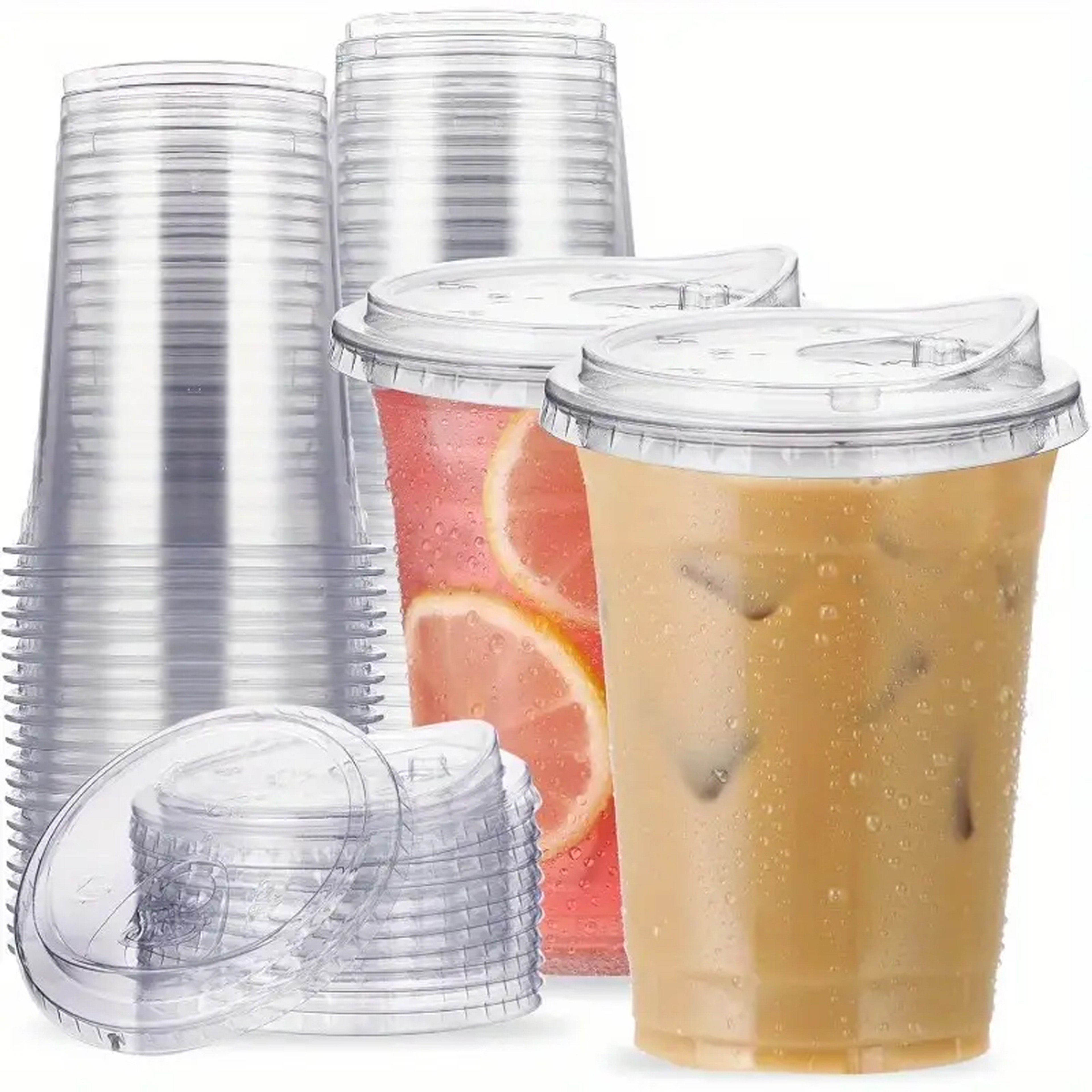 Disposable Plastic Cups Food Safe Drinking Cups For Hot  Cold Beverages 5