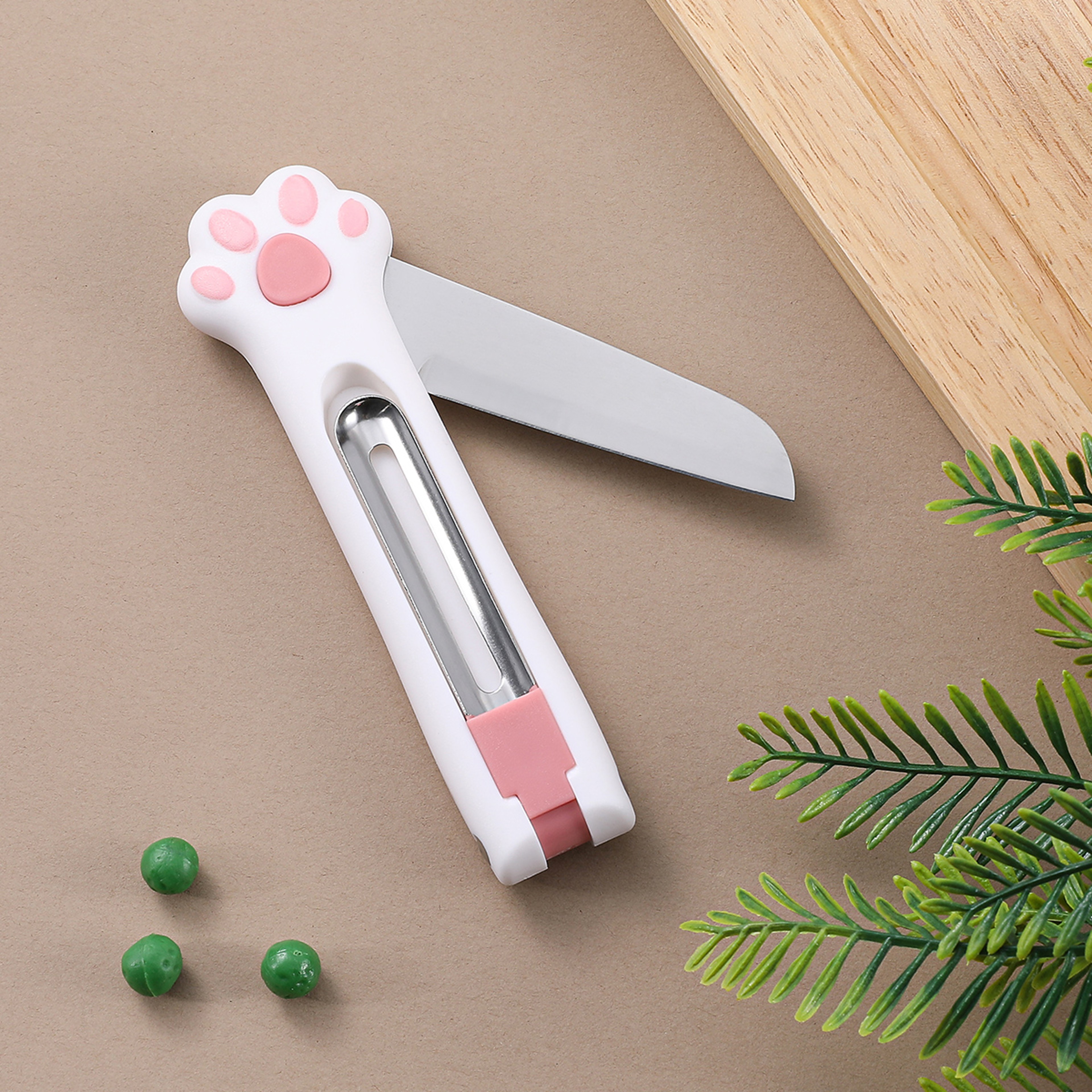 Portable Fruit Peeler Knife  Folding Kitchen Gadget Stainless Steel Peeler  Cutting Tool 8