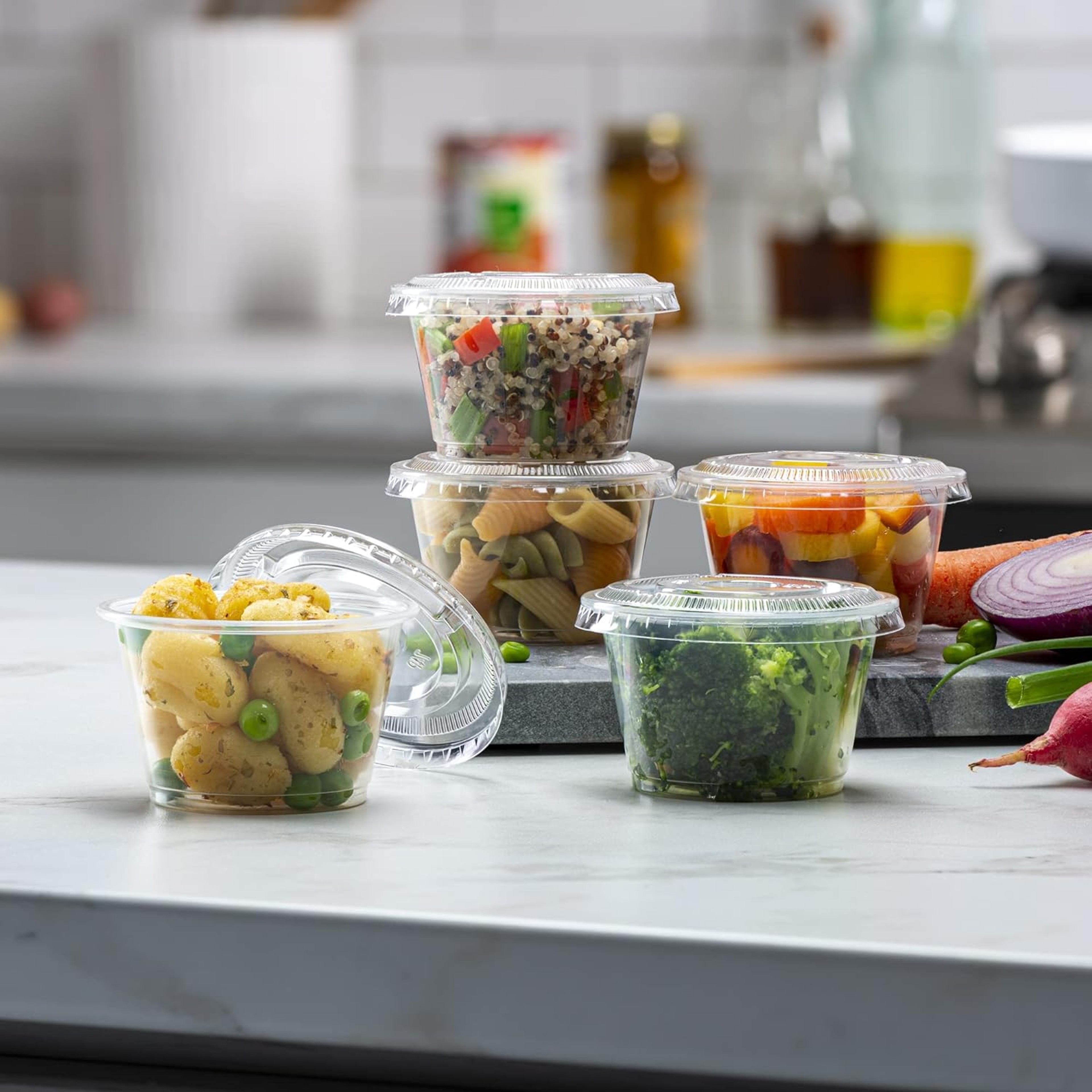 Disposable Plastic Bowls With Lids Clear Dessert Cups – view 5