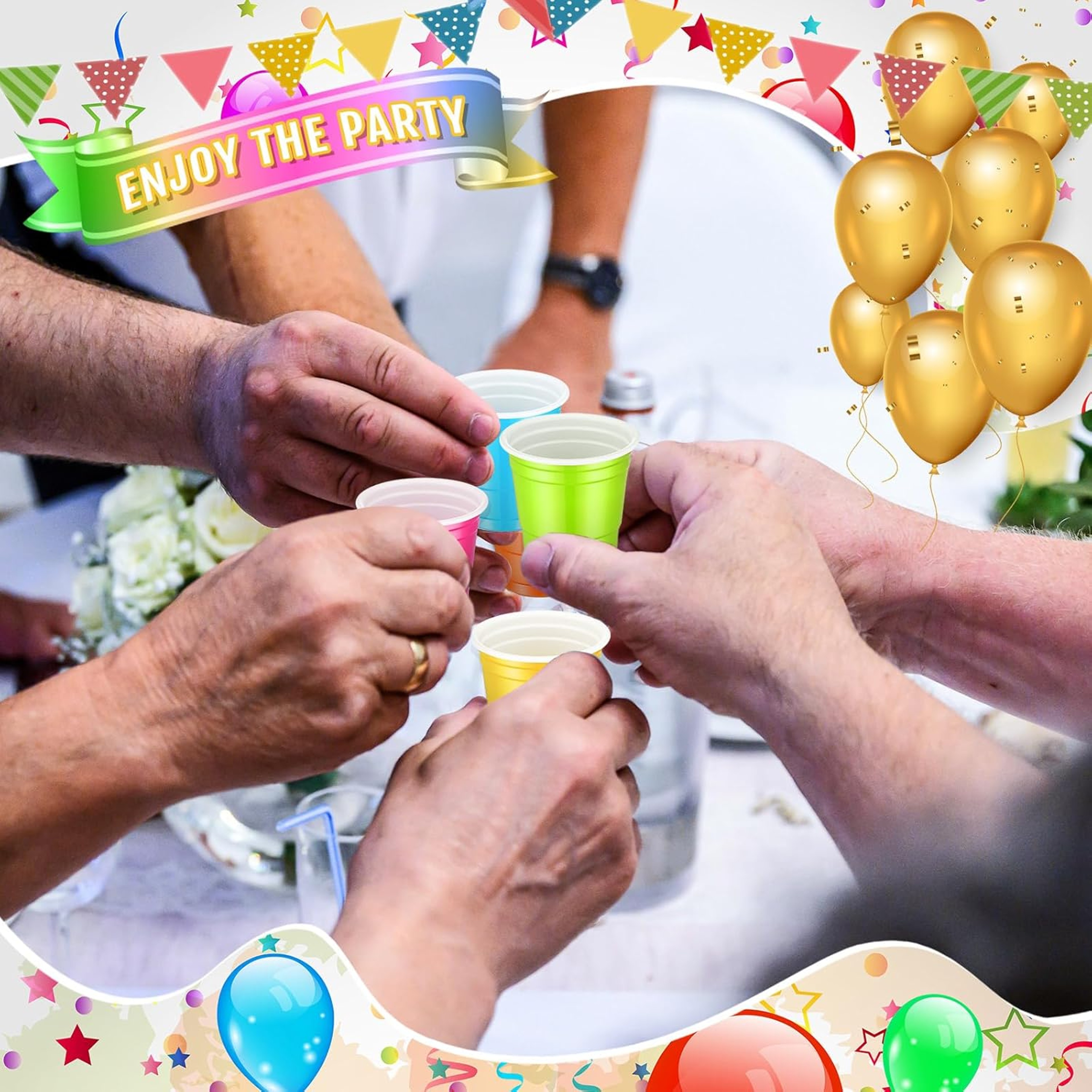 Disposable Shot Glasses Mini Plastic Party Cups 4