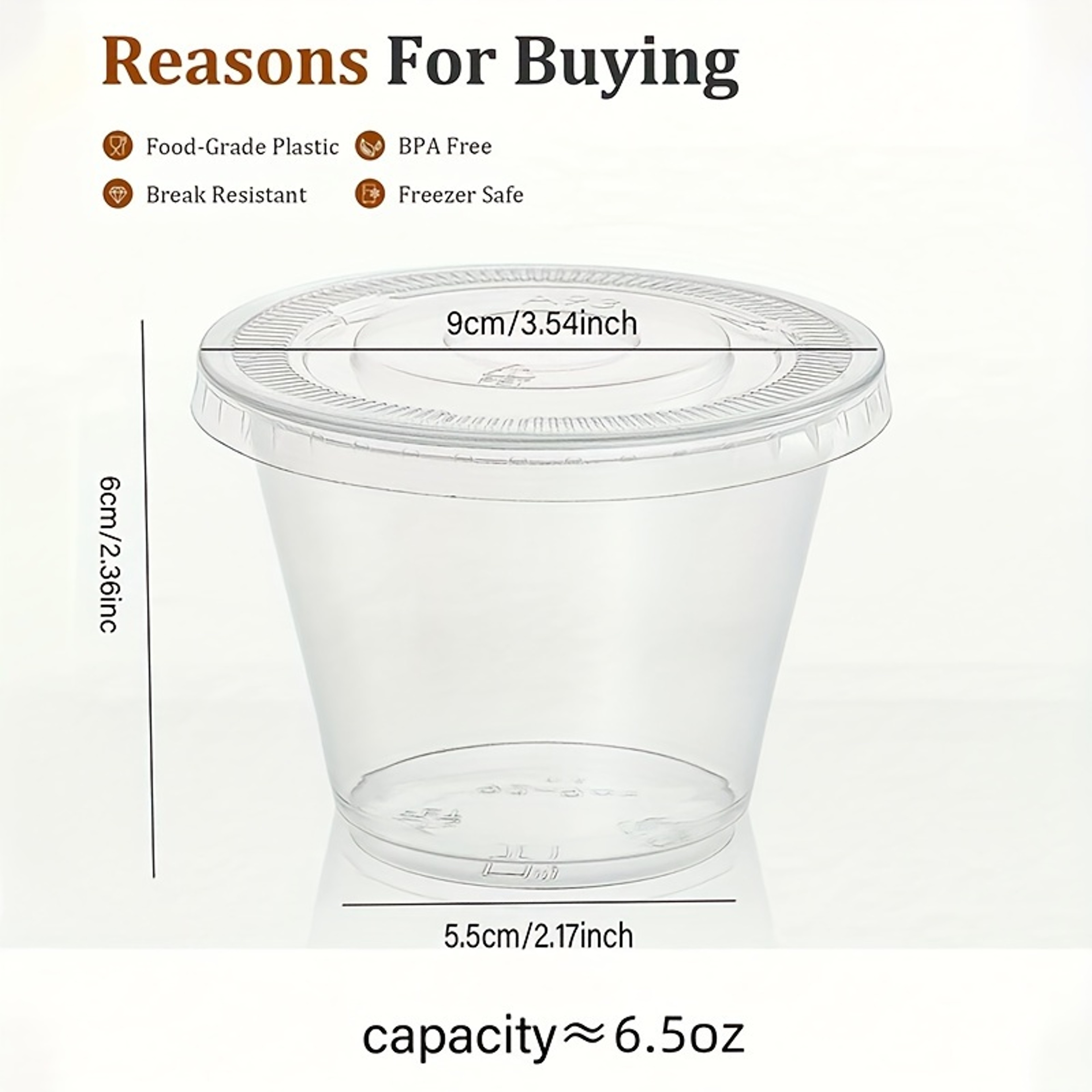 Disposable Clear Plastic Cups with Lids Party & Picnic Drinkware – view 2