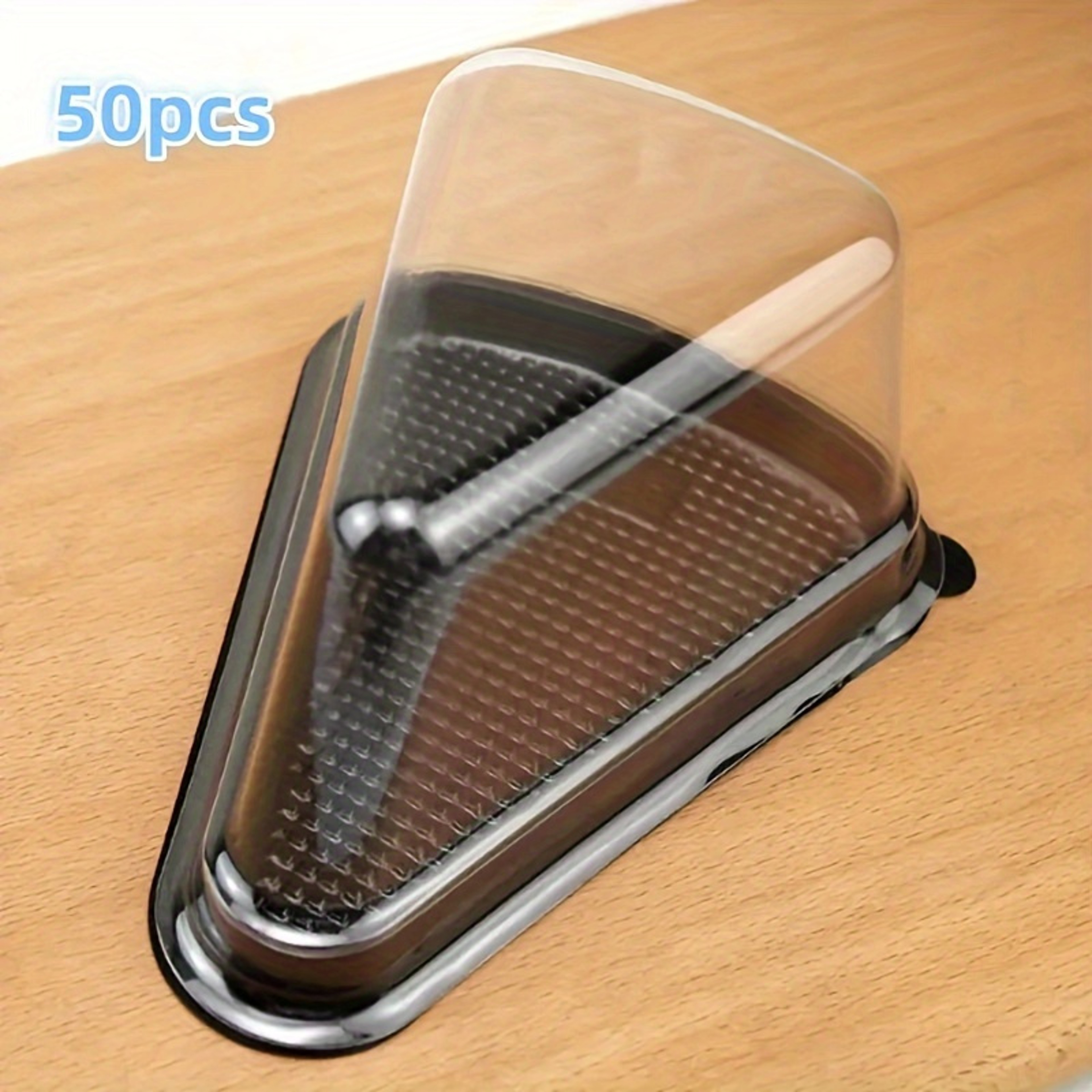 Premium Clear Cake Slice Containers Disposable Cheesecake & Dessert Boxes – view 7
