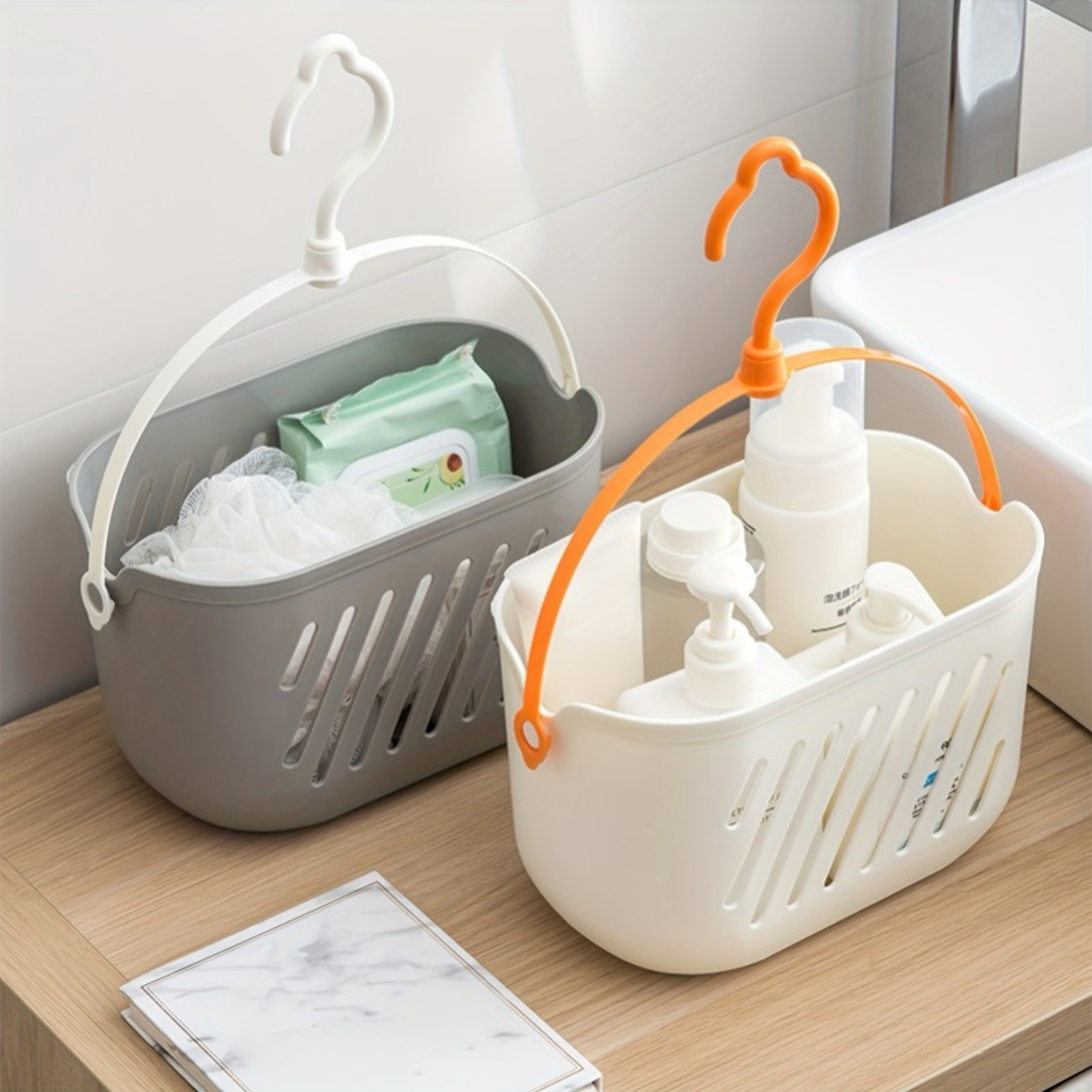 Space Saving Multi Purpose Hanging Storage Basket Organizer for Bathroom & Kitchen – view 4