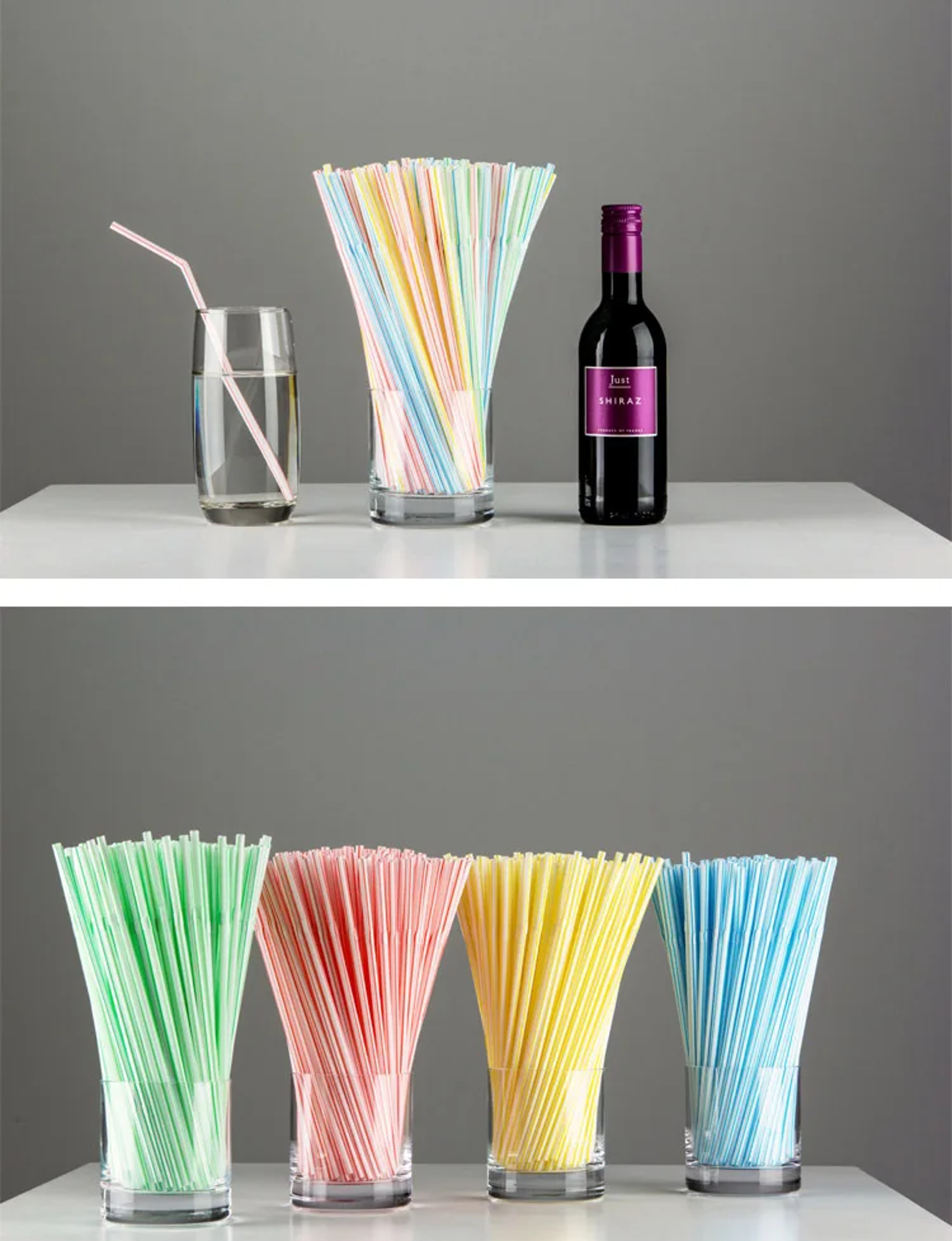 Flexible Plastic Disposable Drinking Straws for Parties Coffee Shops and Weddings – view 3
