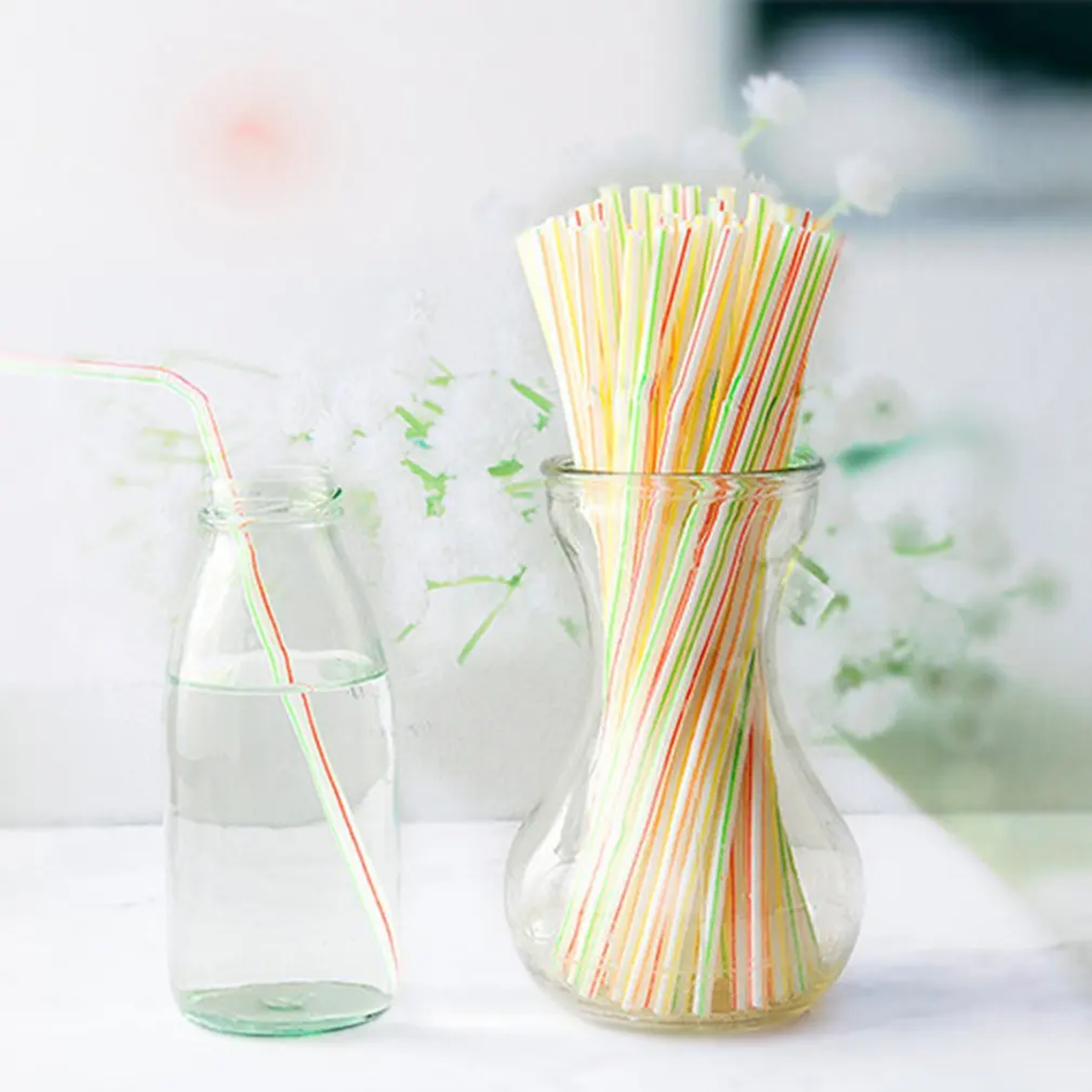 Flexible Plastic Disposable Drinking Straws for Parties Coffee Shops and Weddings – view 6