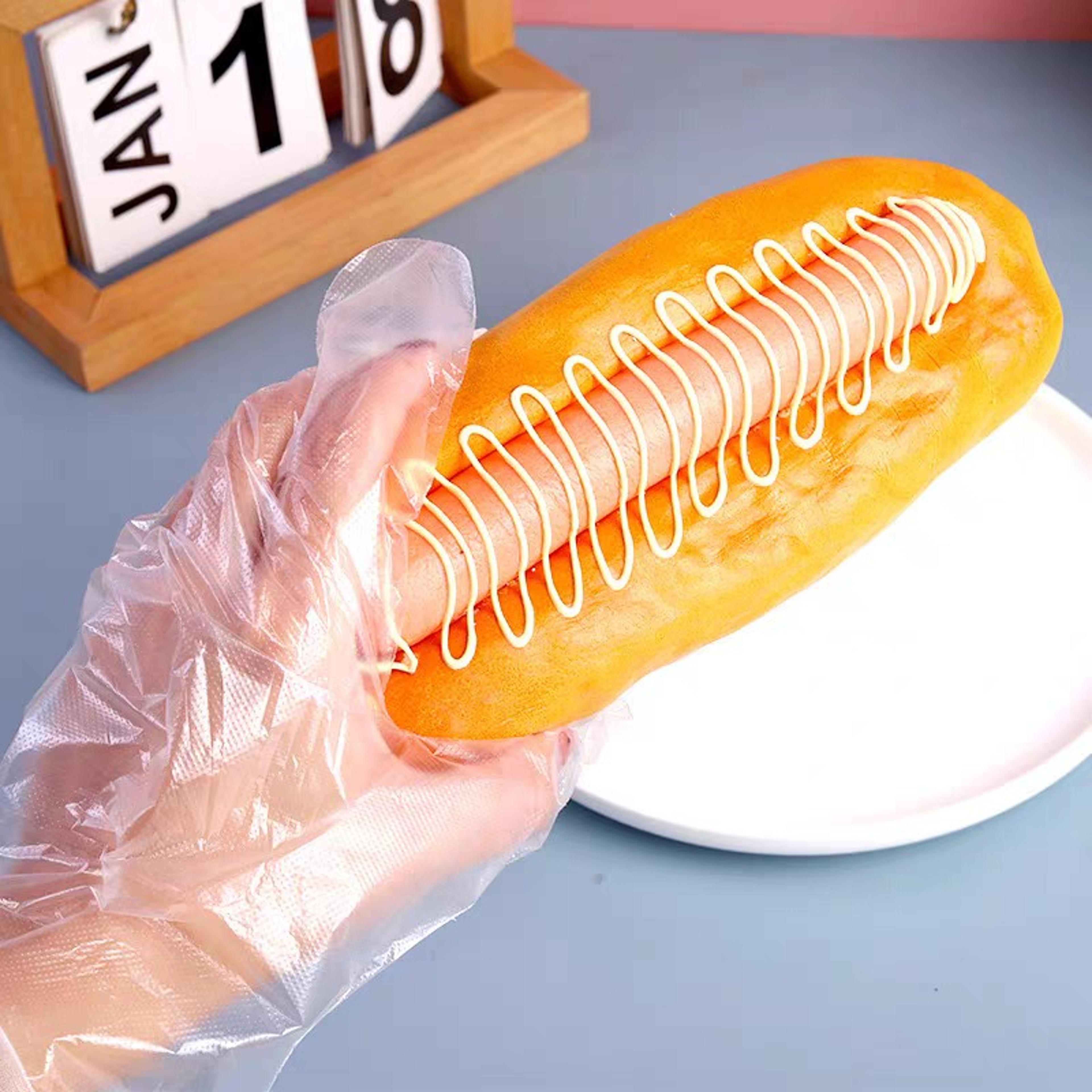 Disposable Gloves Clear Food Prep Gloves For Kitchen Cleaning And Hair Dyeing 1