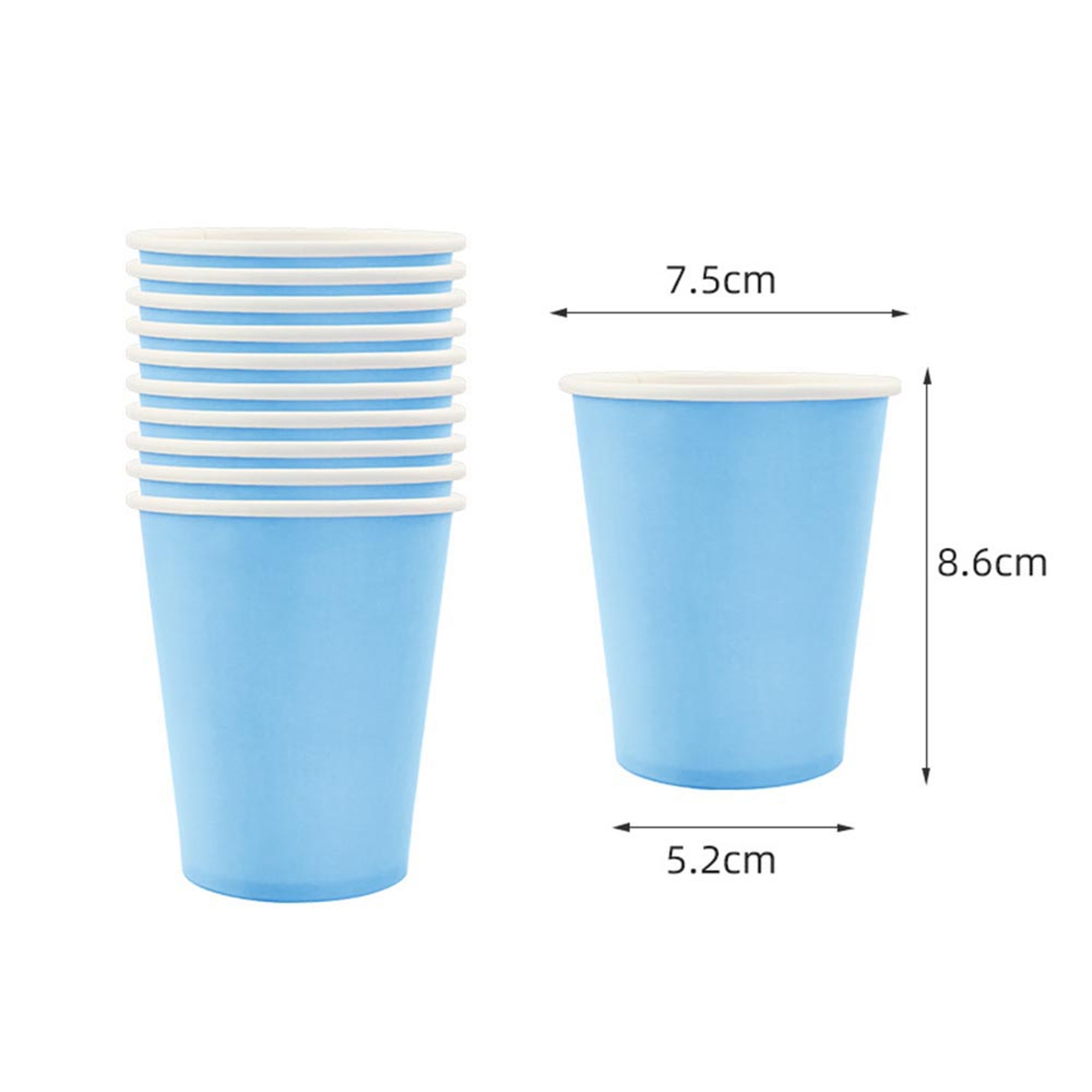 White Disposable Coffee Cups For Hot And Cold Drinks 3