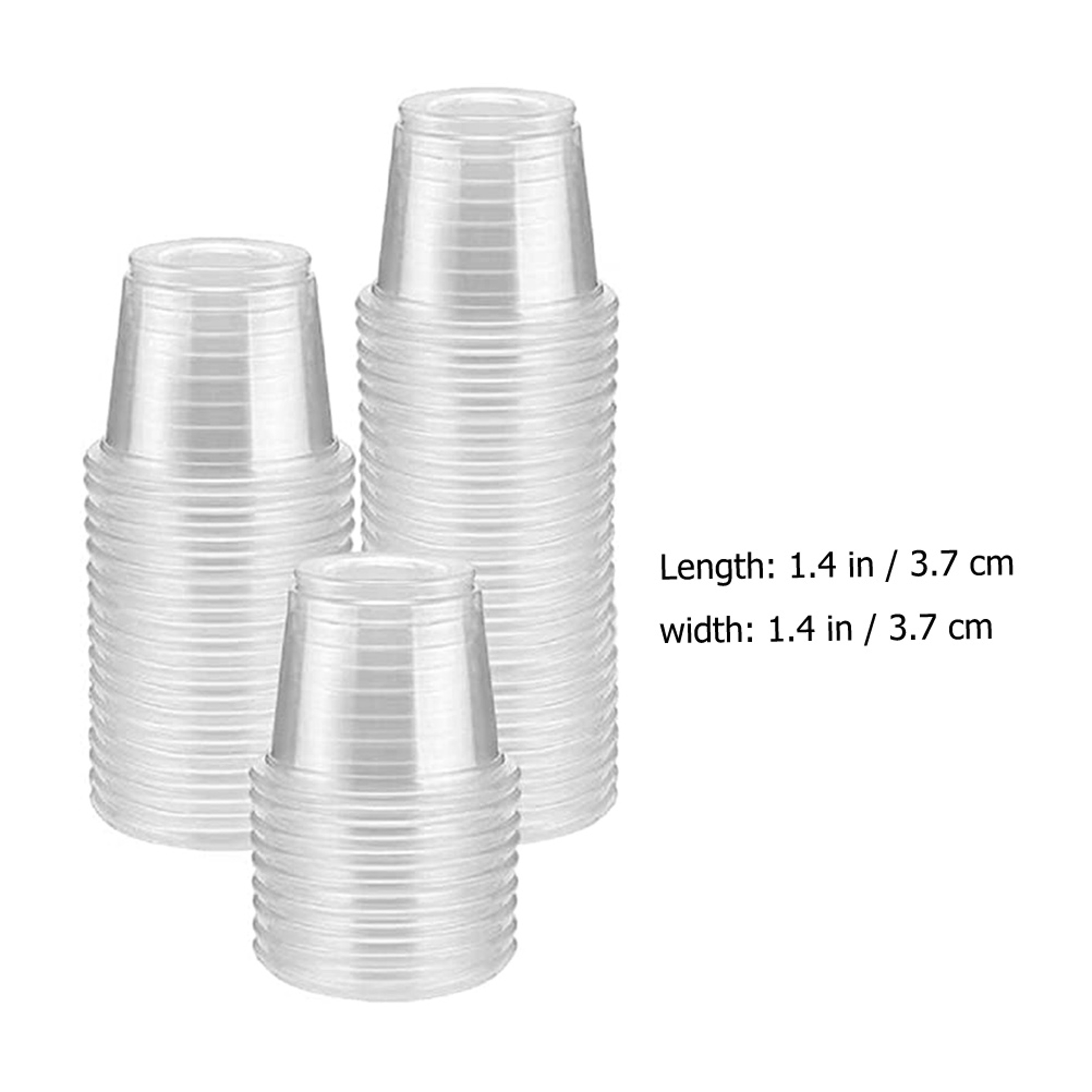 Mini Tasting & Condiment Cups Clear Disposable Sample Shot Glasses – view 6
