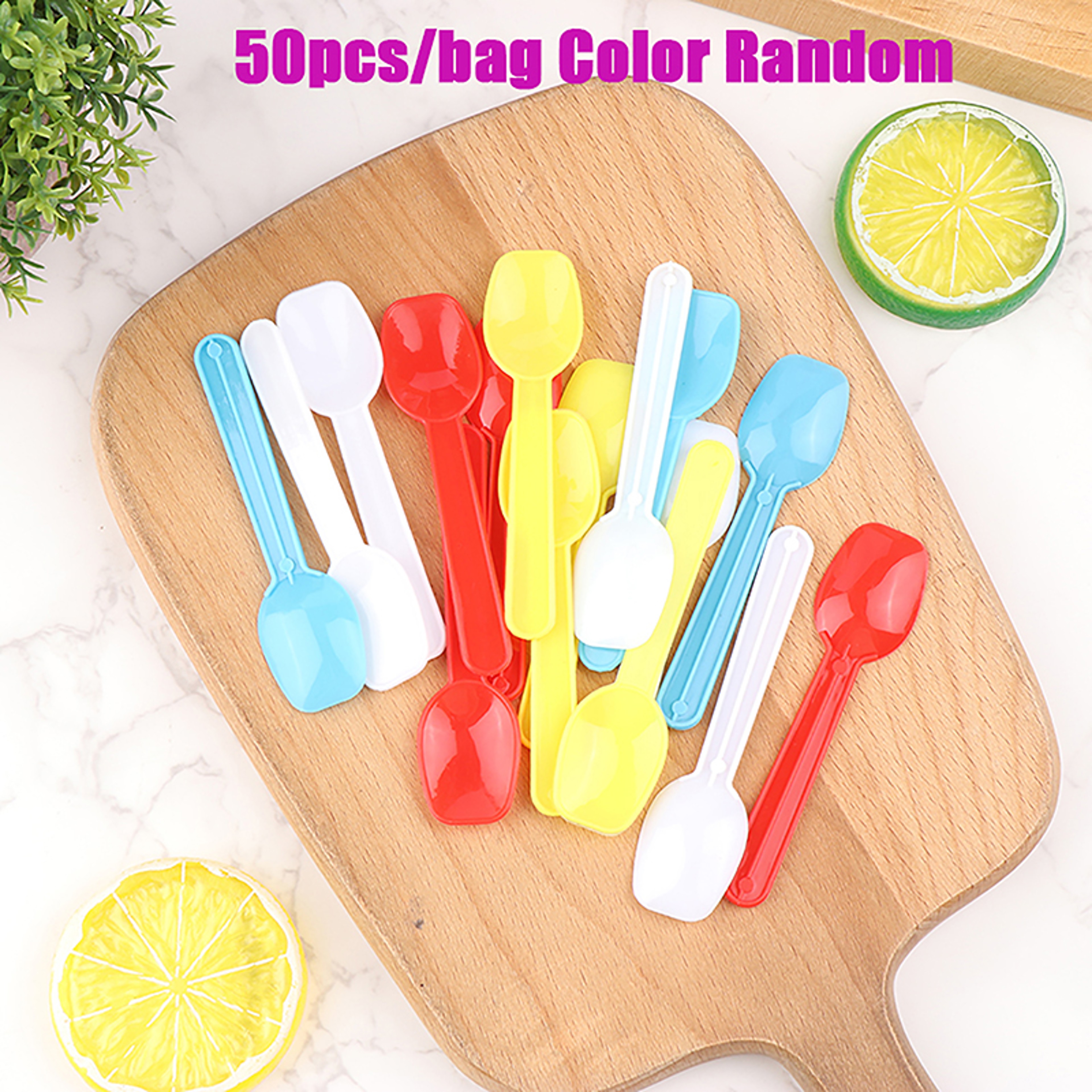 Mini Mini Tasting Spoons Disposable Plastic Spoons for Dessert, Yogurt & Ice Cream – view 6