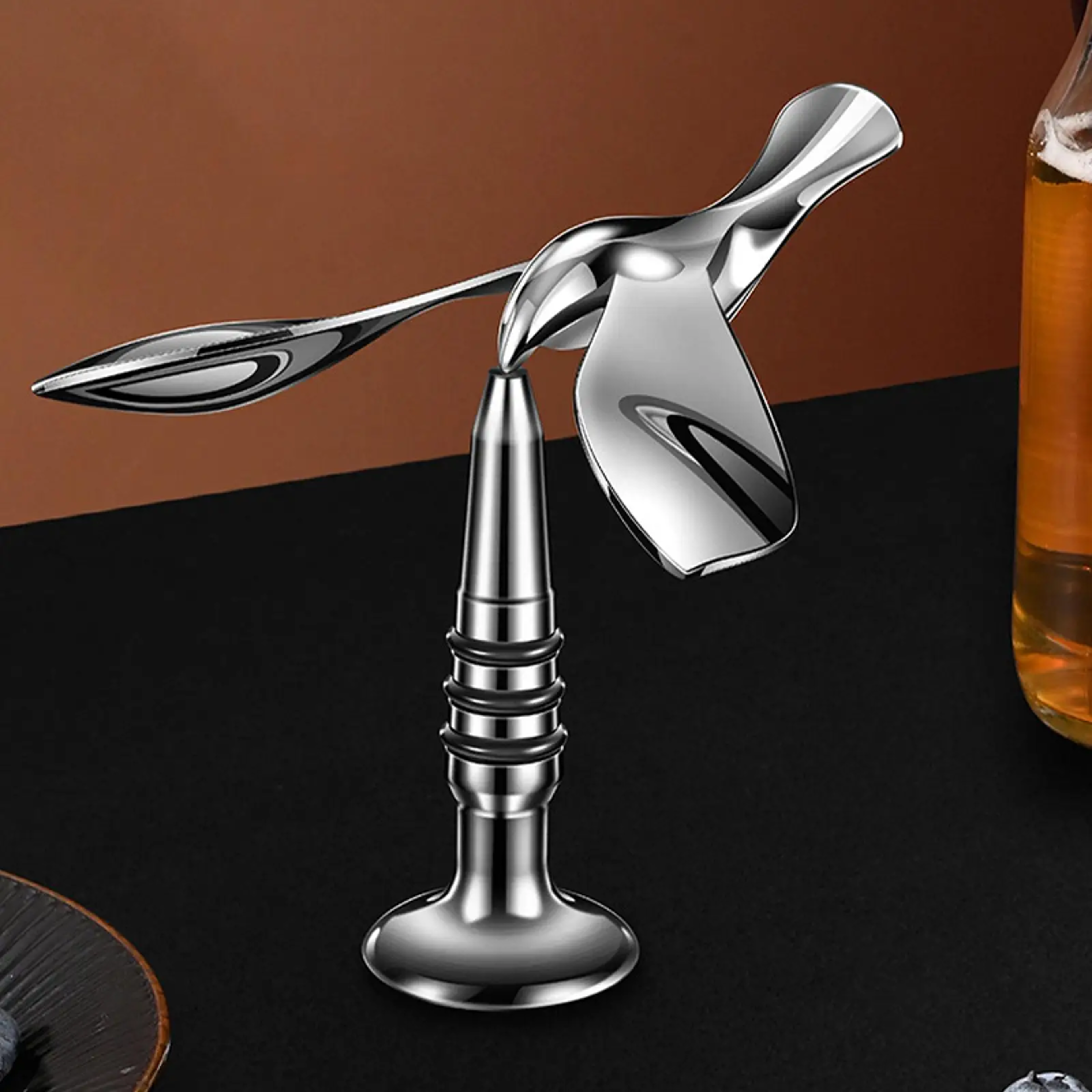 Artisan Balancing Bird Bottle Opener Floating Bar & Kitchen Decor Tool – view 3
