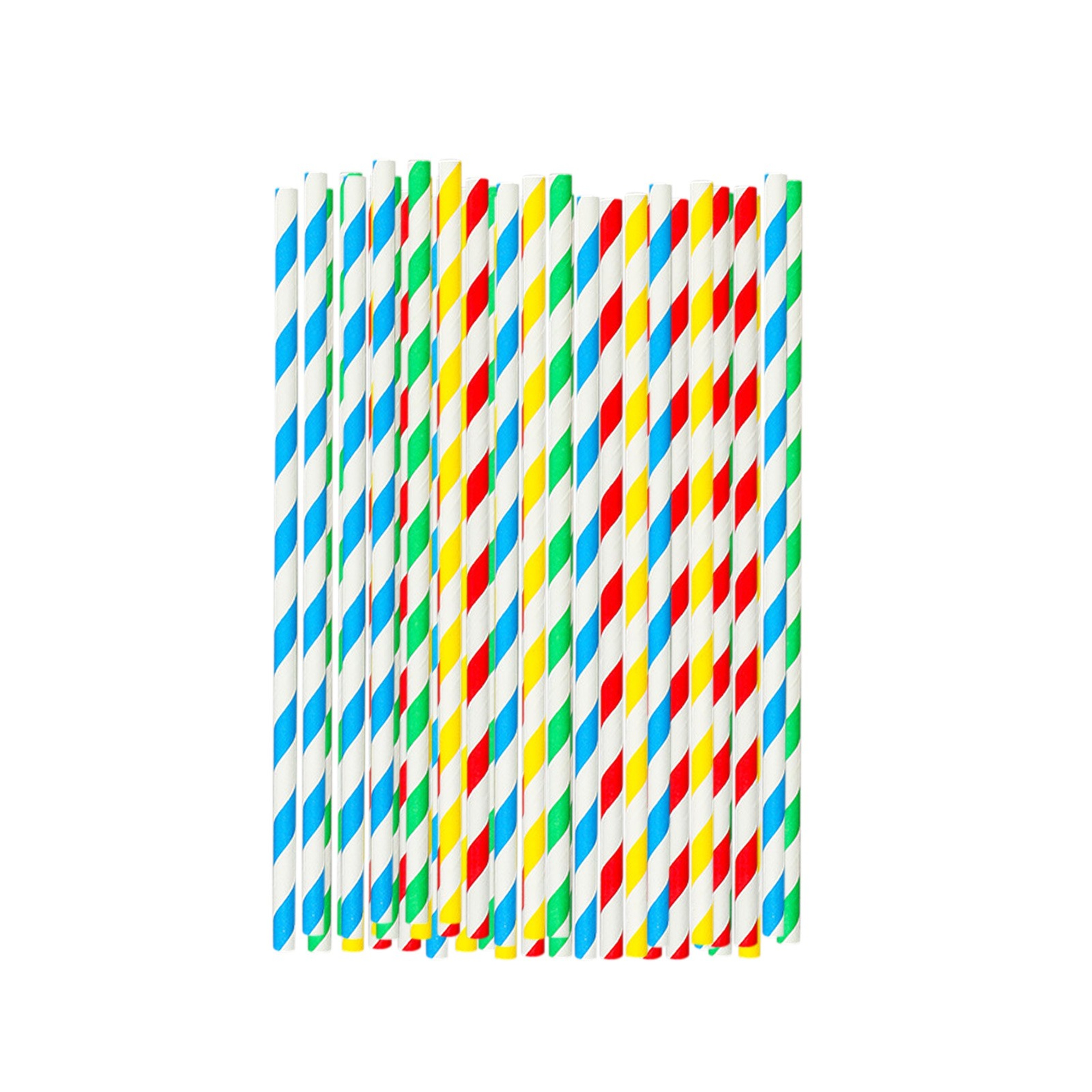 Colorful Biodegradable Paper Drinking Straws For Parties 0