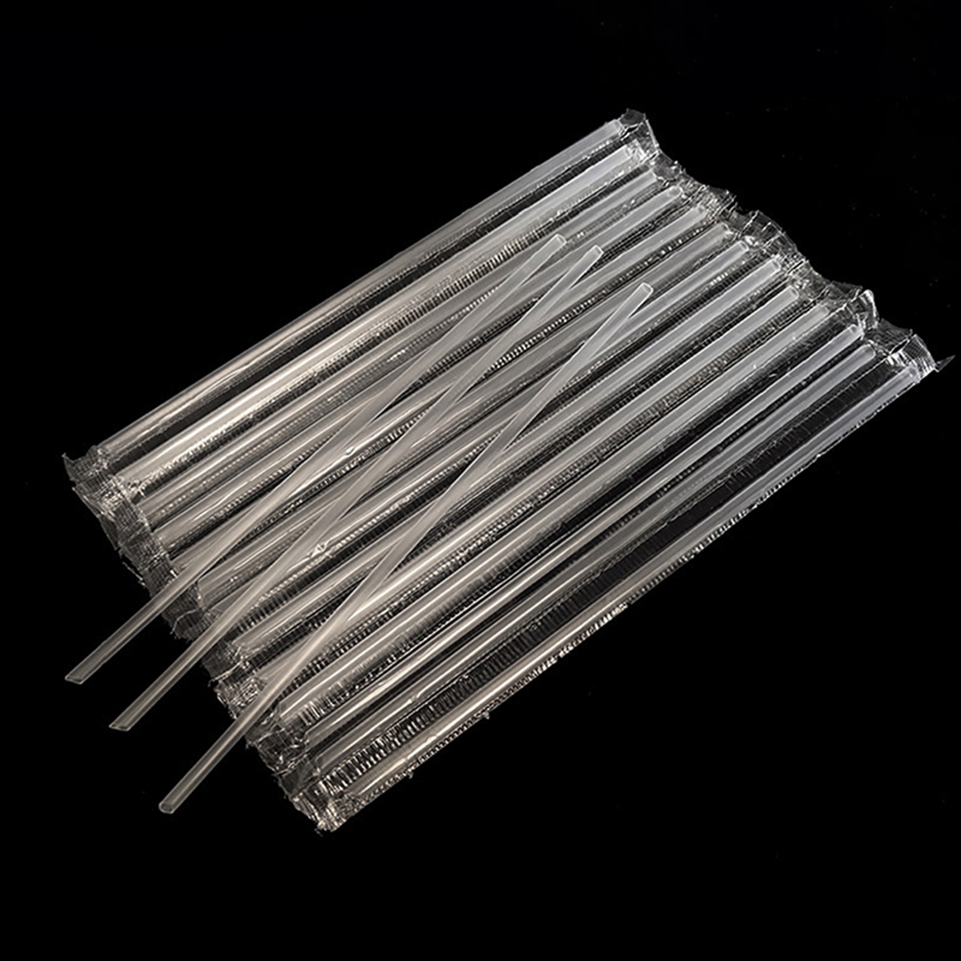 Bulk Pack Disposable Clear Plastic Drinking Straws 1