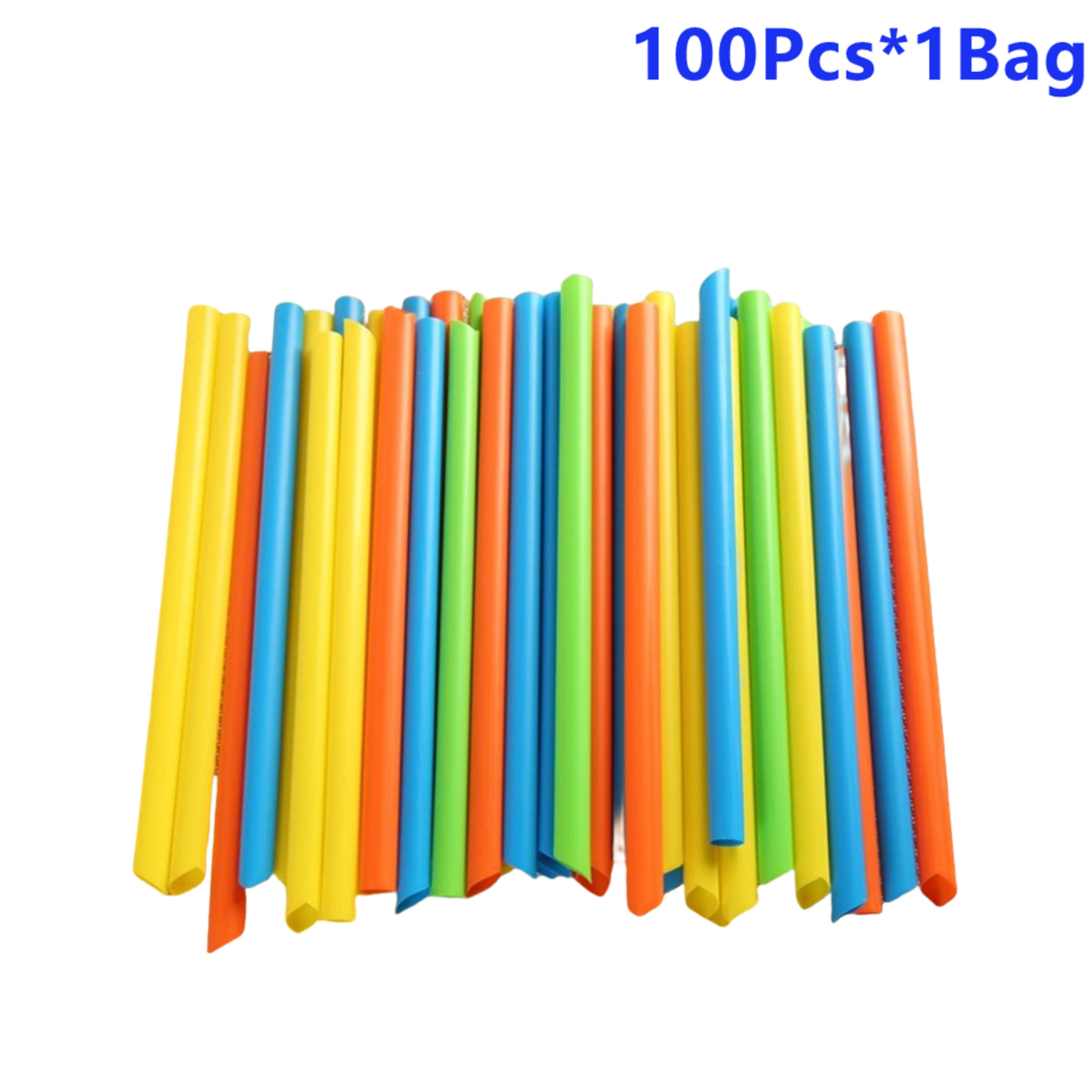 Colorful Jumbo Bubble Tea Straws Disposable Wide Beverage Straws 5