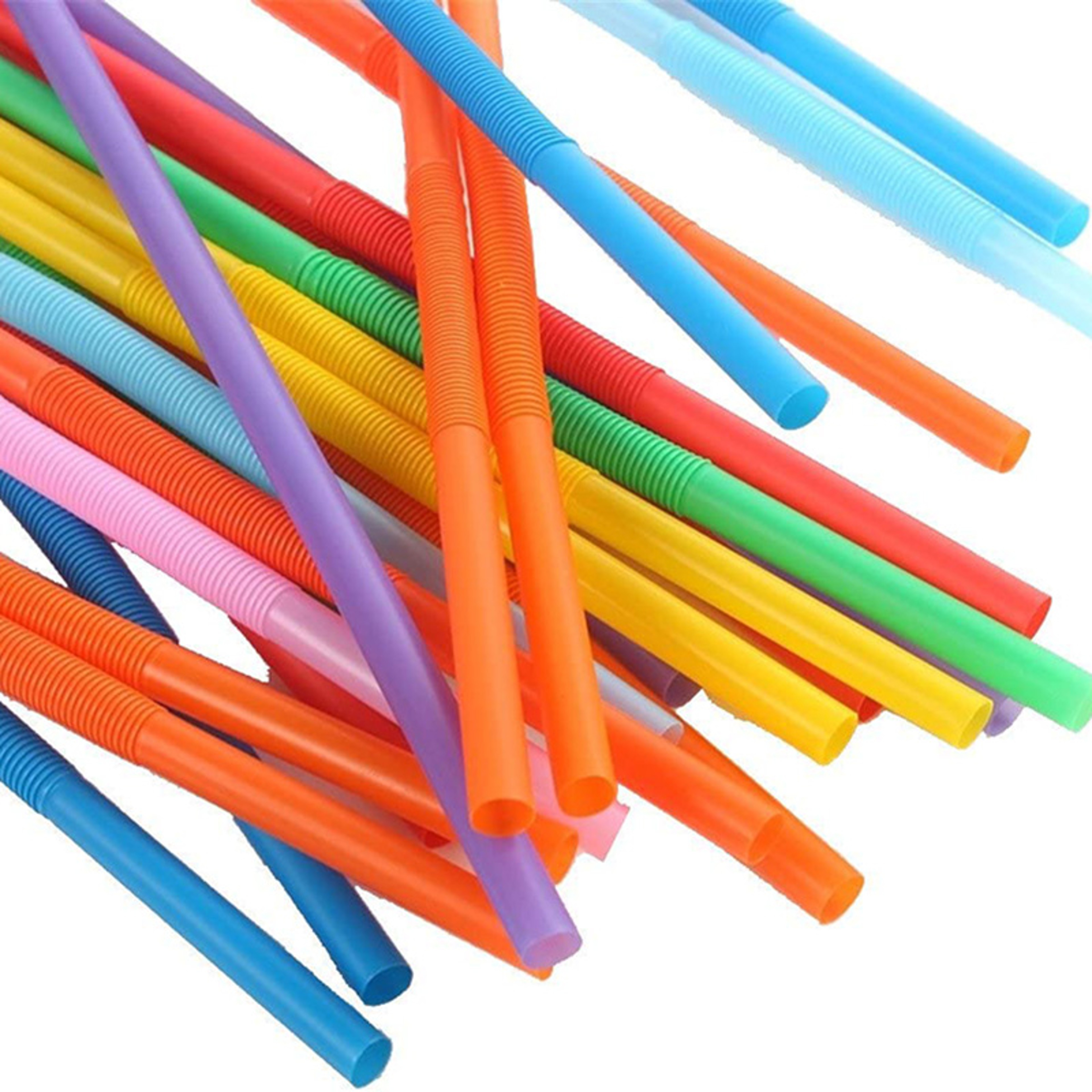Premium Party Disposable Bendable Plastic Straws Pack – view 3