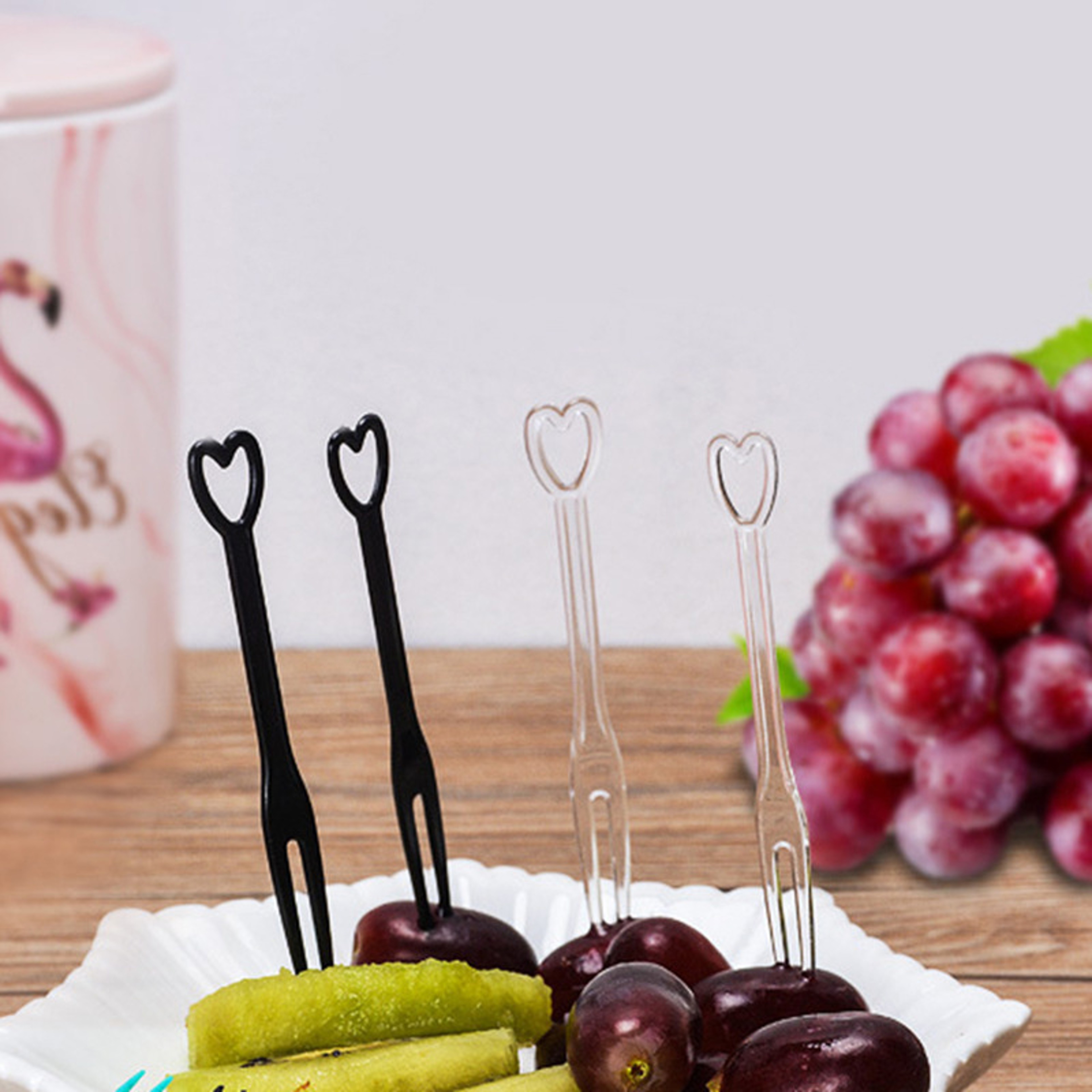 Mini Disposable Fruit  Cake Forks Premium Party Tableware  Appetizer Picks 3