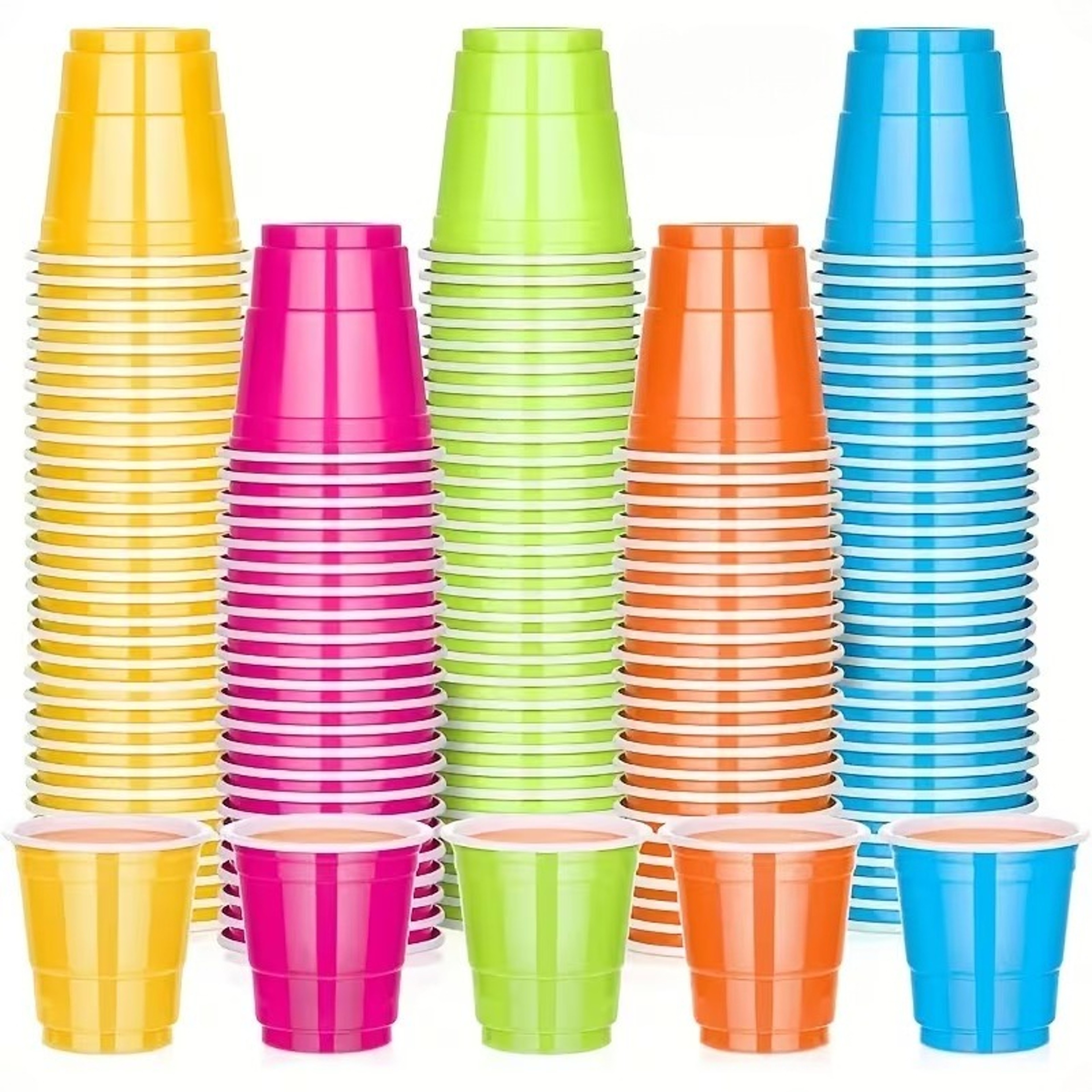 Mini Disposable Party Shot Cups Random Colors For Events  Celebrations 0