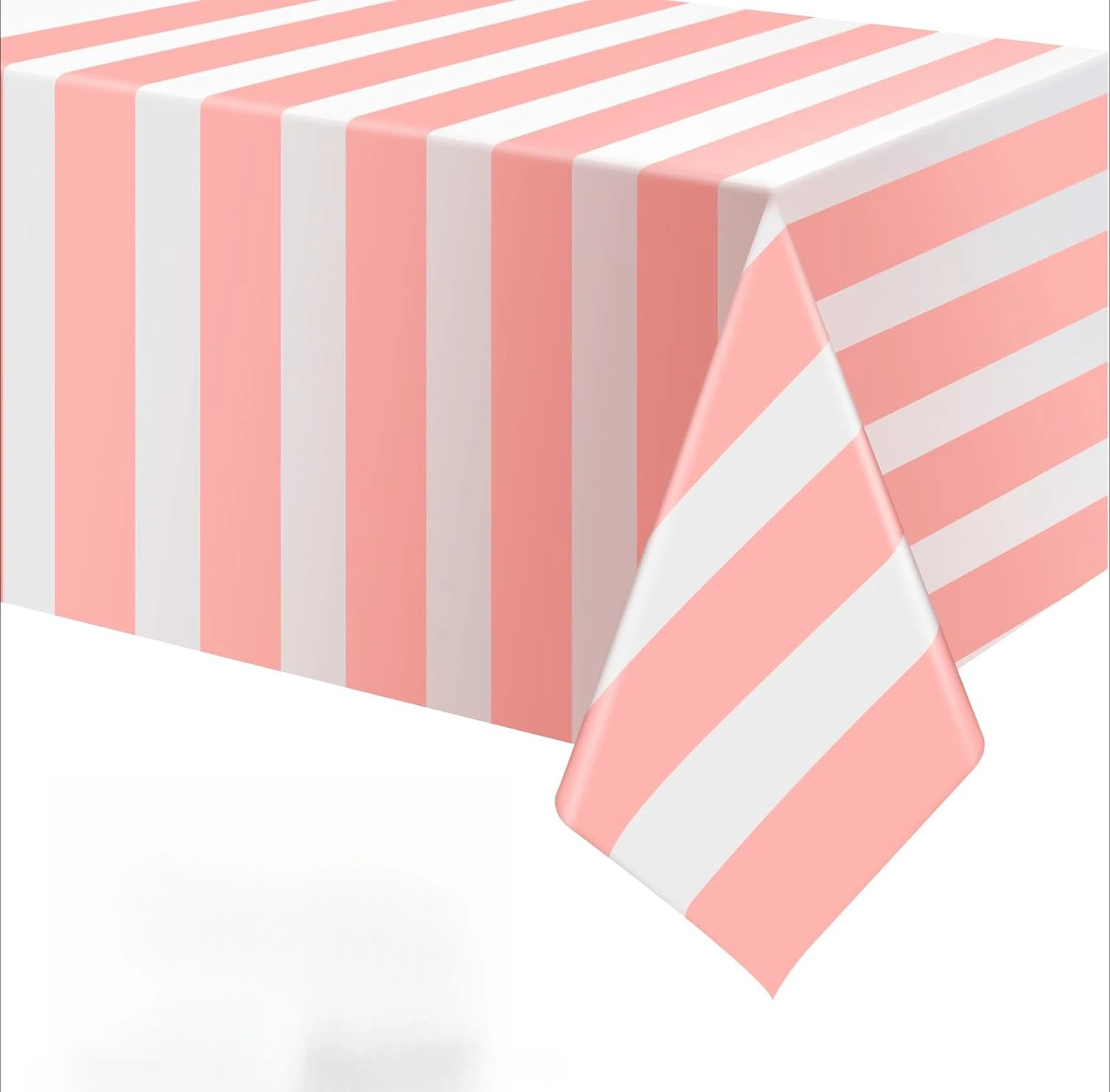 White Striped Waterproof Tablecloth Rectangle Table Cover For Outdoor Beach  Dining 9