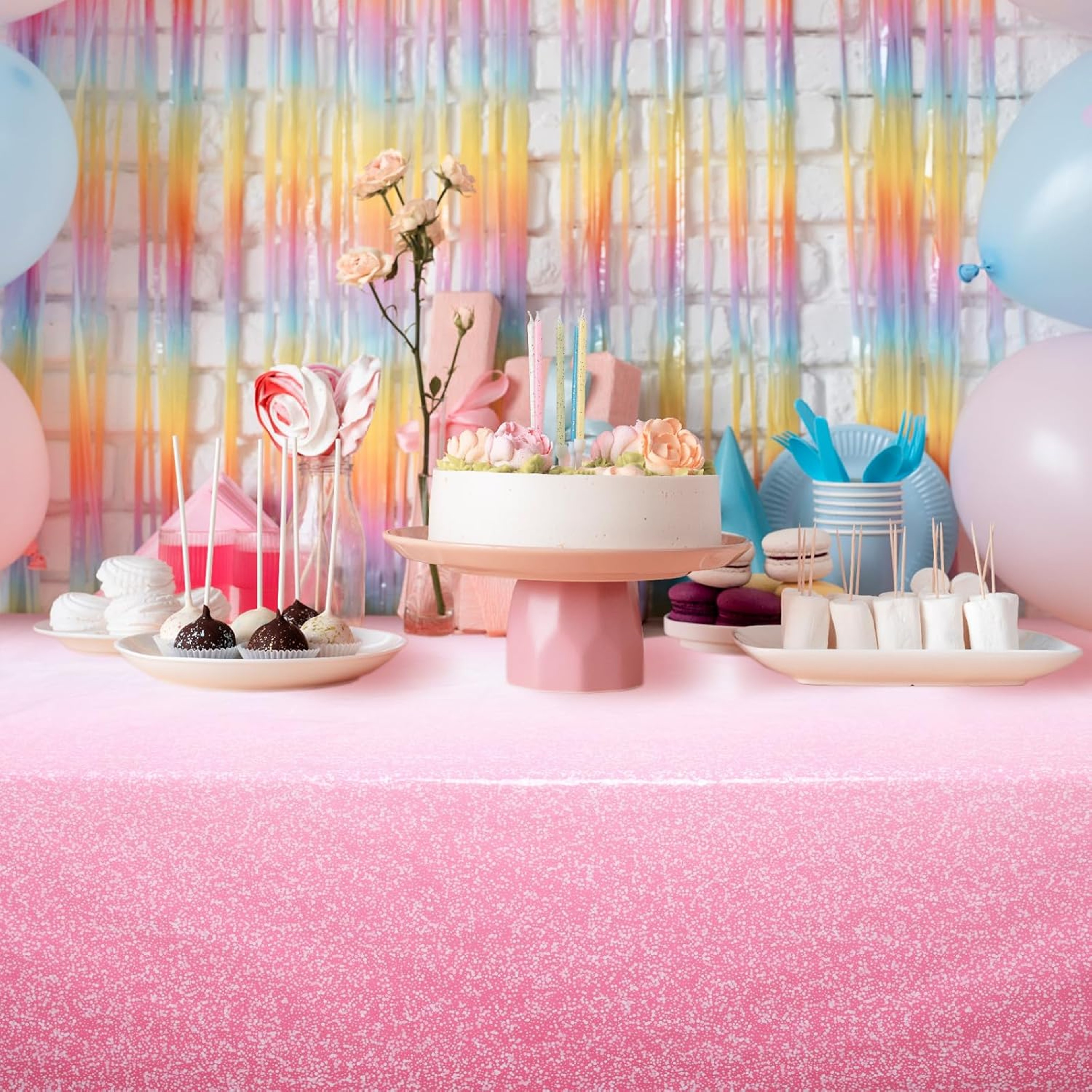 Waterproof Disposable Party Table Cover For Birthday Wedding  Baby Shower 5
