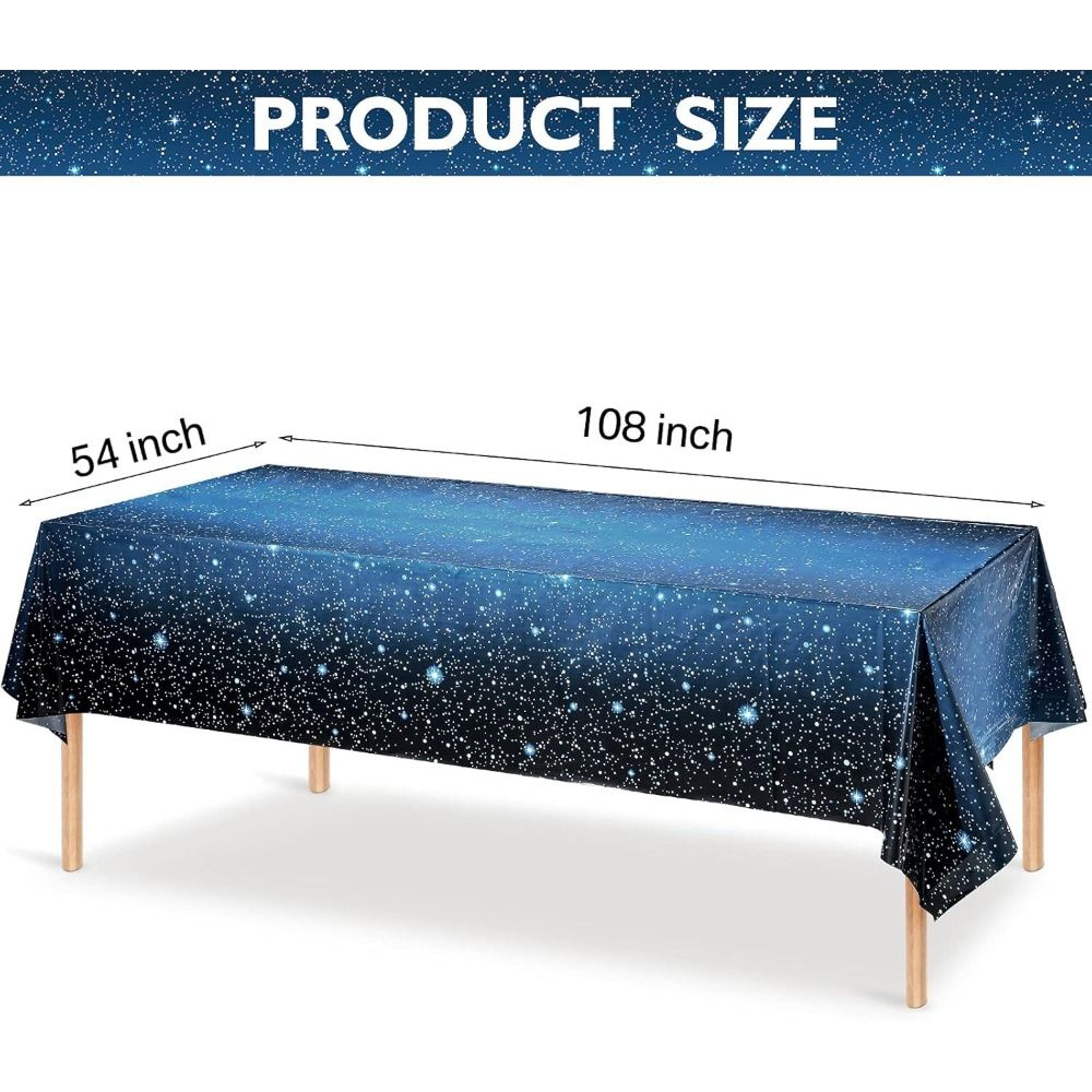 Galaxy Party Tablecloth Waterproof Disposable Space Theme Table Cover 4