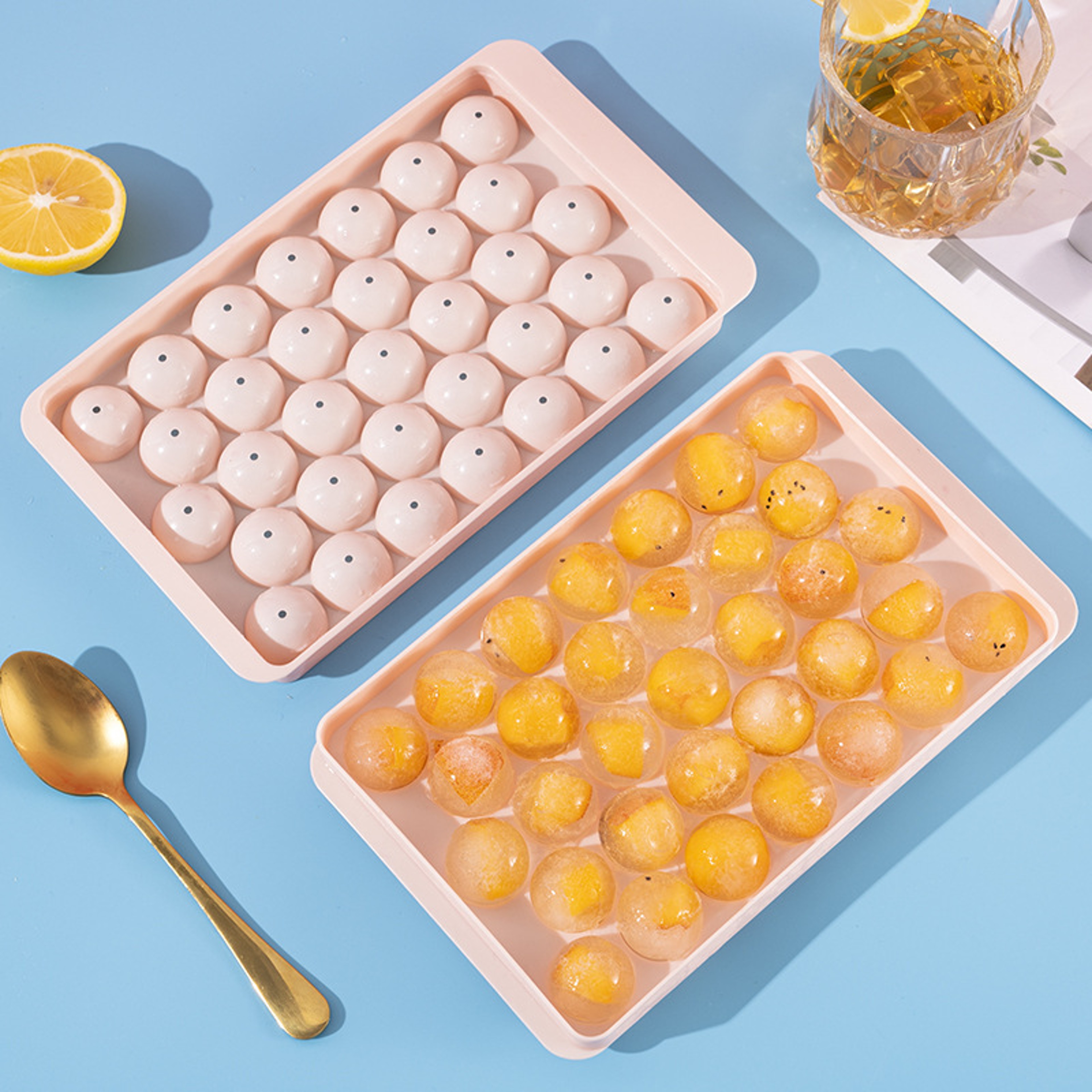 Easy Release Ice Ball Mold  Whiskey Ice Tray For Cocktails  Frozen Treats 3