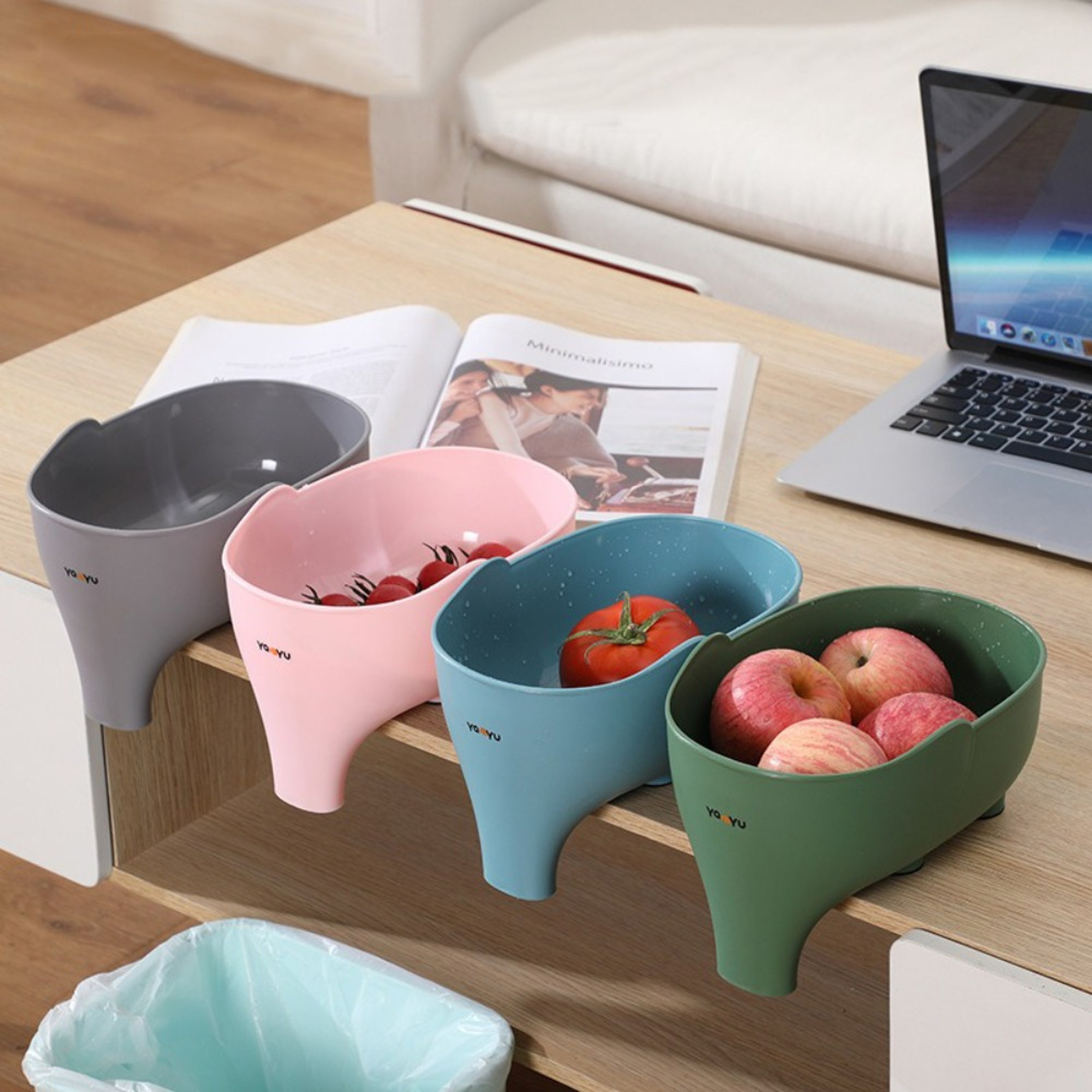 Space Saving Elephant Sink Strainer Basket  Hanging Drain Rack 2