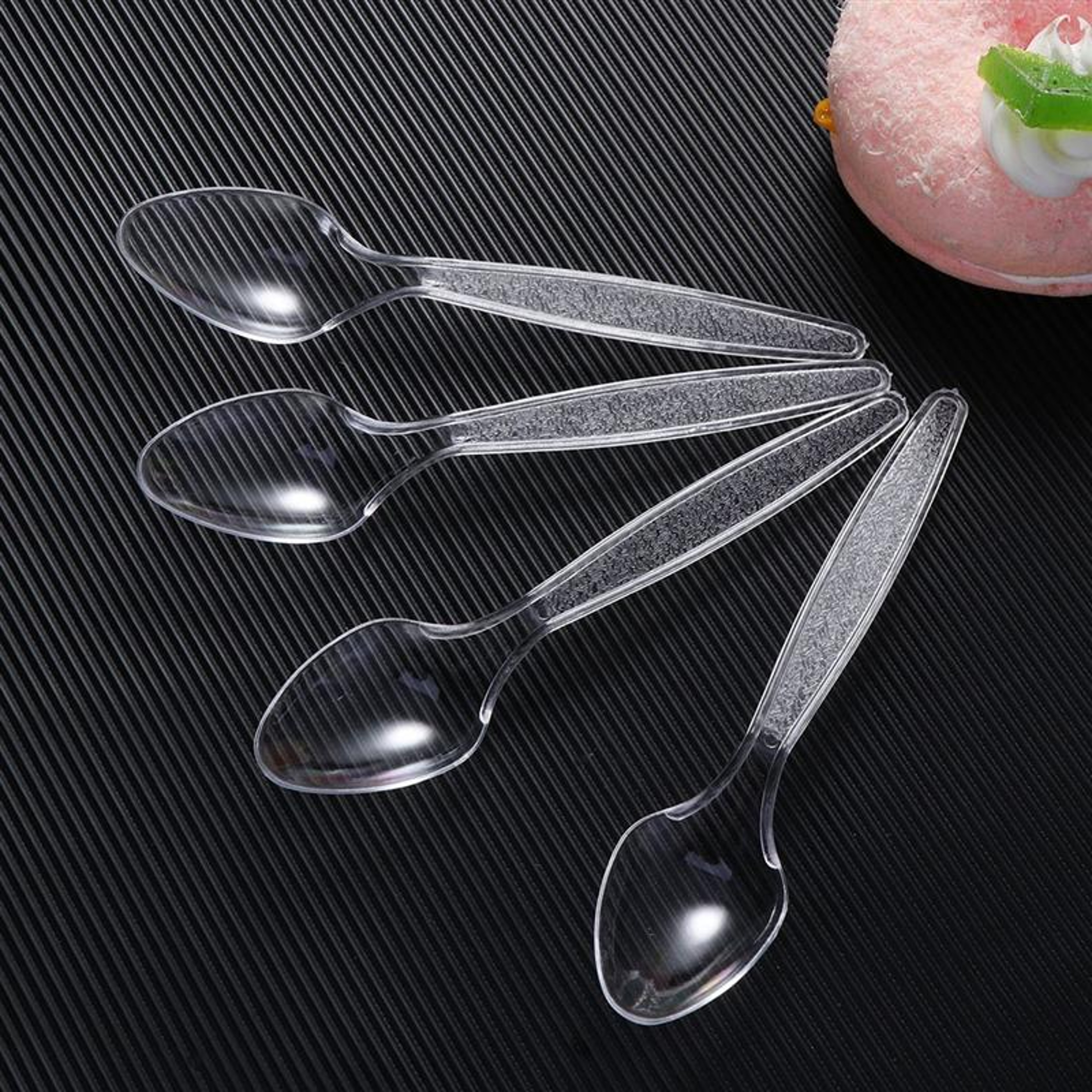Clear Disposable Plastic Spoons Plastic Utensils for Parties & Events – view 1