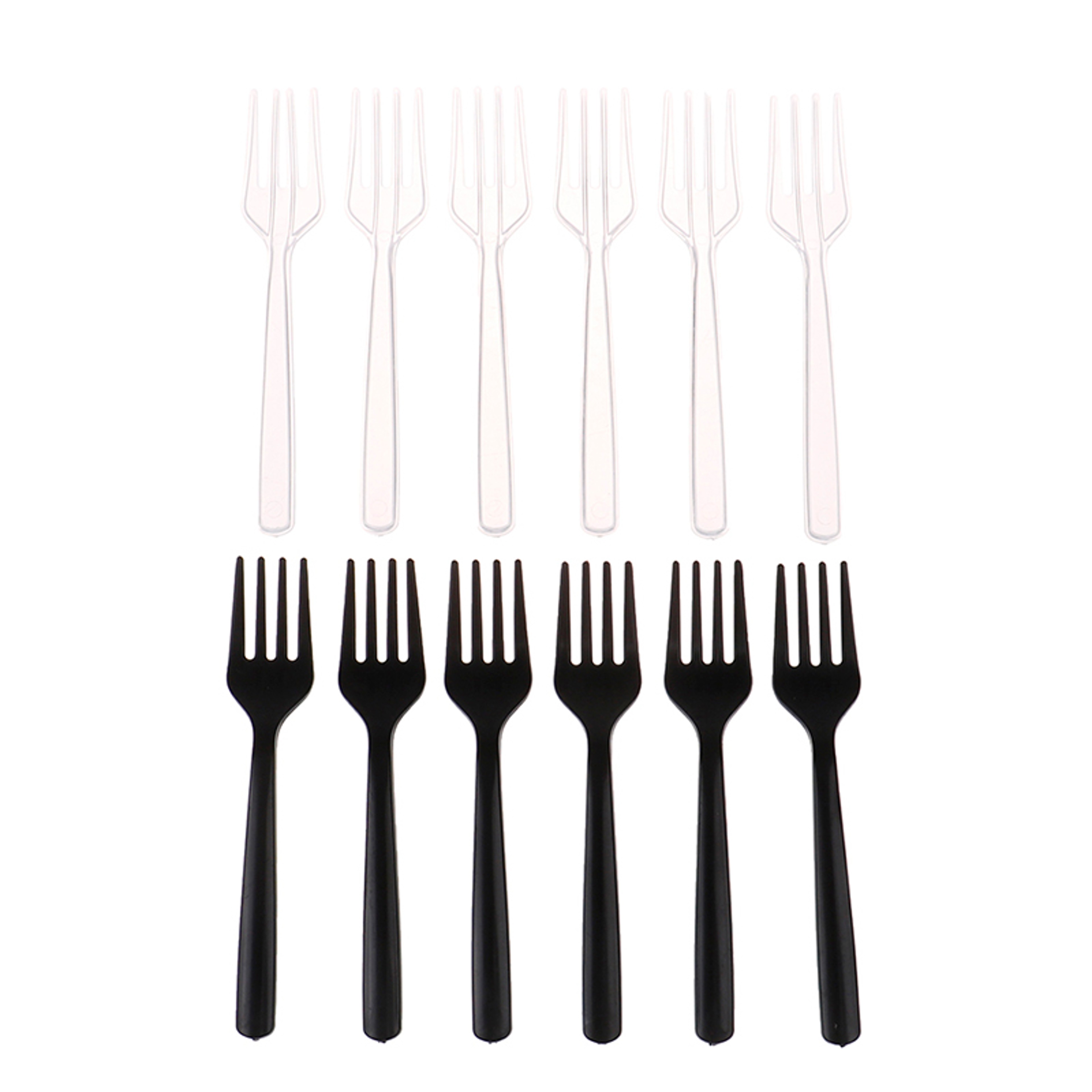 Premium Party Fruit Forks  Disposable Plastic Forks Set For Events 4