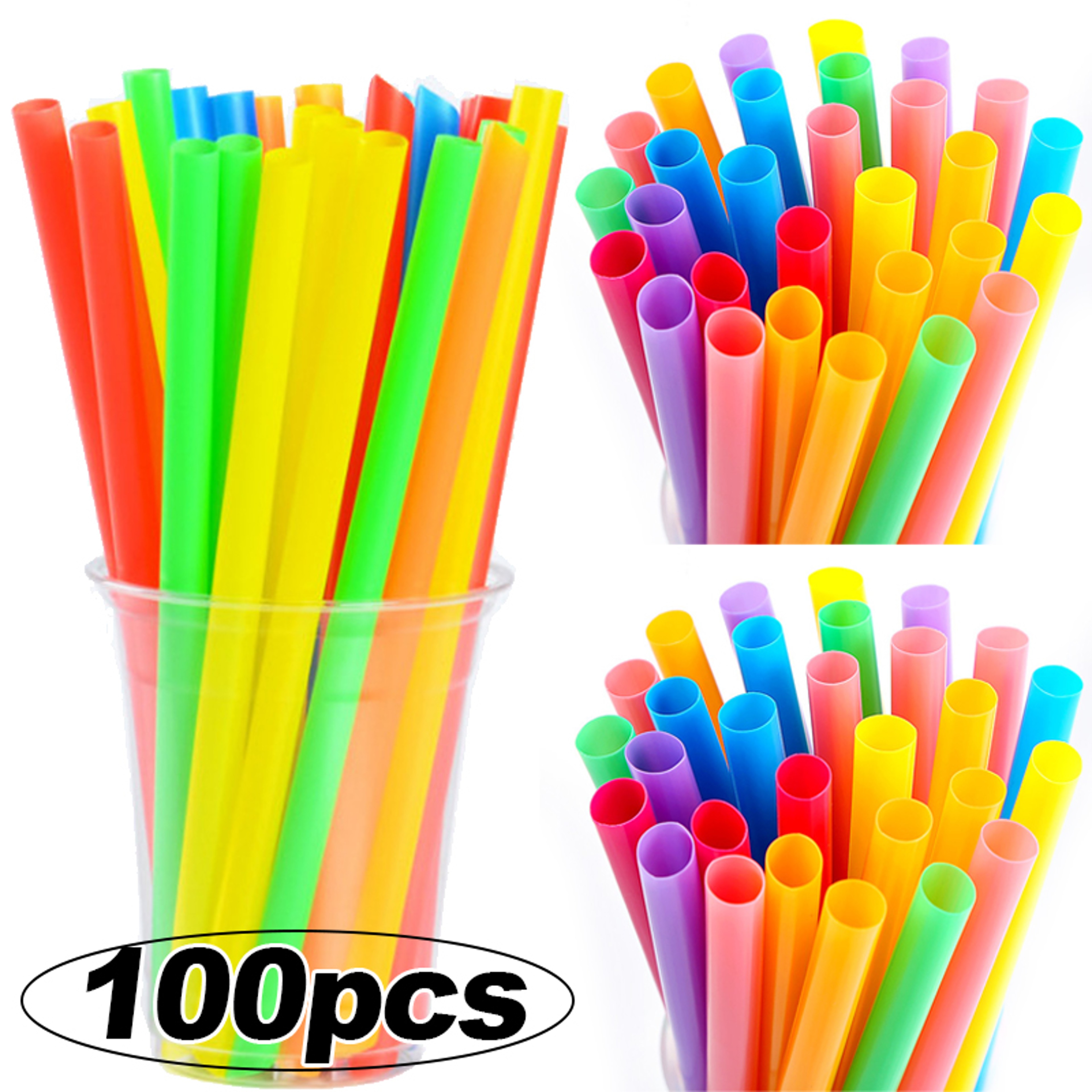 Colorful Wide Straws For Milk Tea  Juice Drinks 0