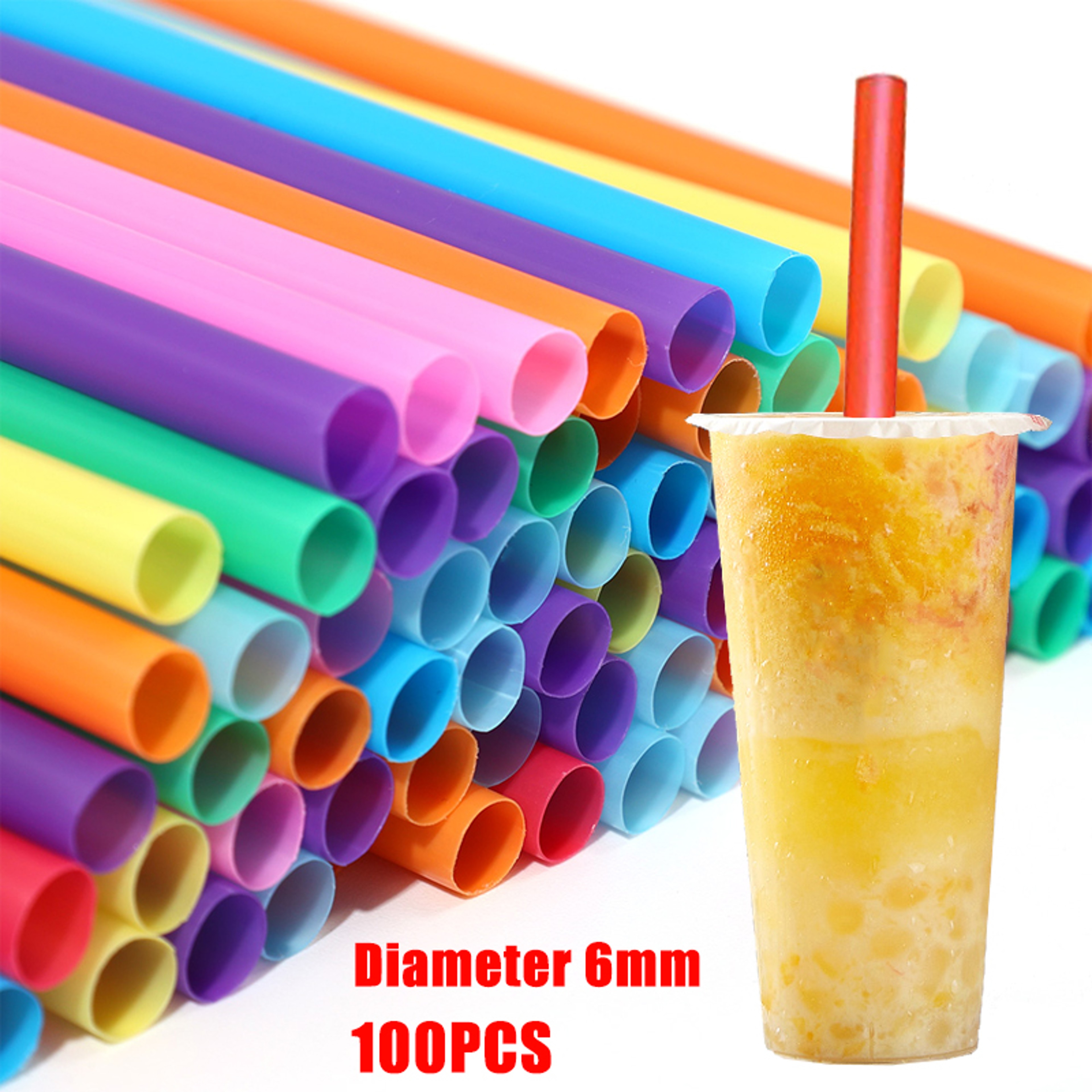 Colorful Wide Straws For Milk Tea  Juice Drinks 1