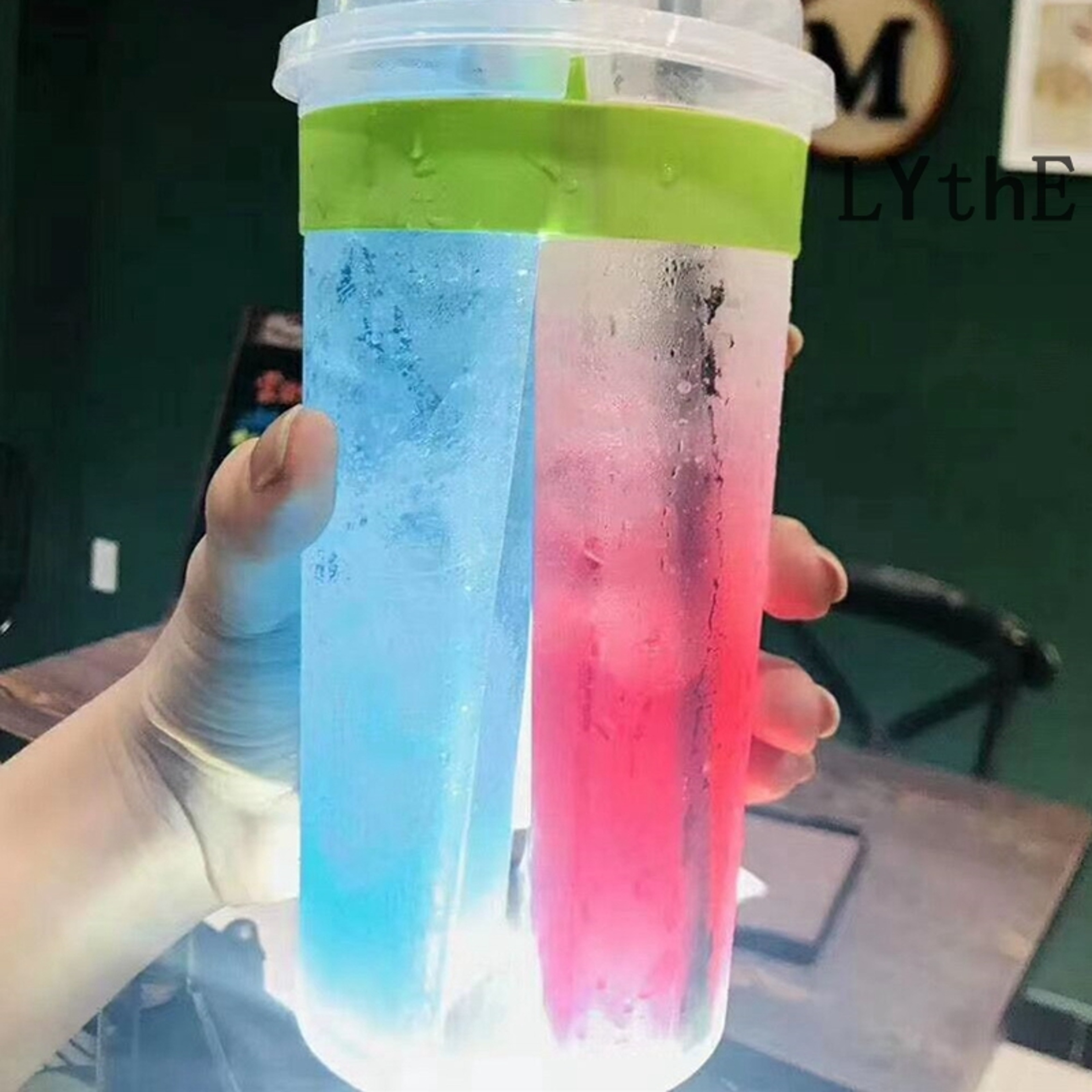 Disposable Plastic Cups With Lids For Bubble Tea  Smoothies 1