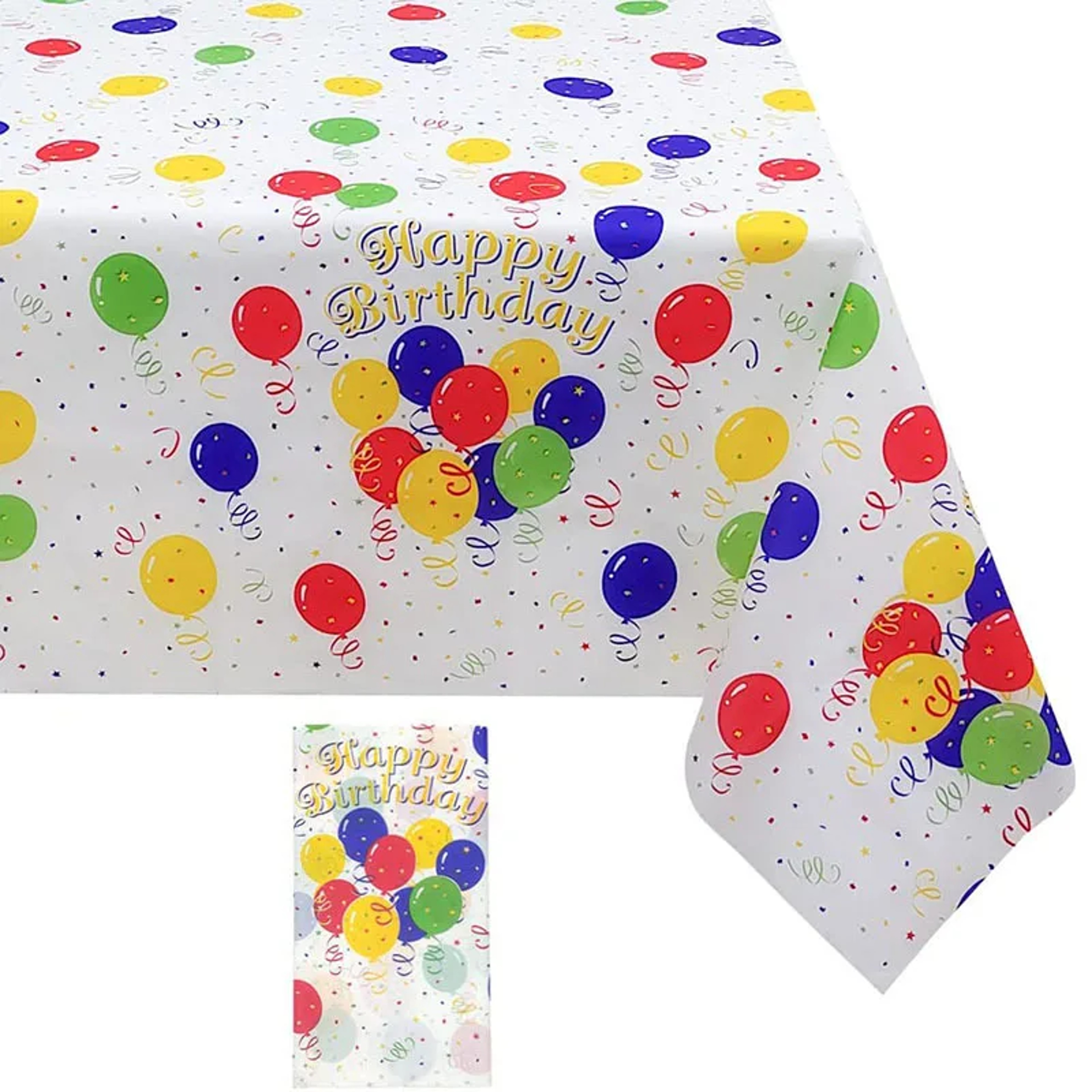 Premium Disposable Birthday Tablecloth Party Table Cover Rectangle Plastic Decor 0