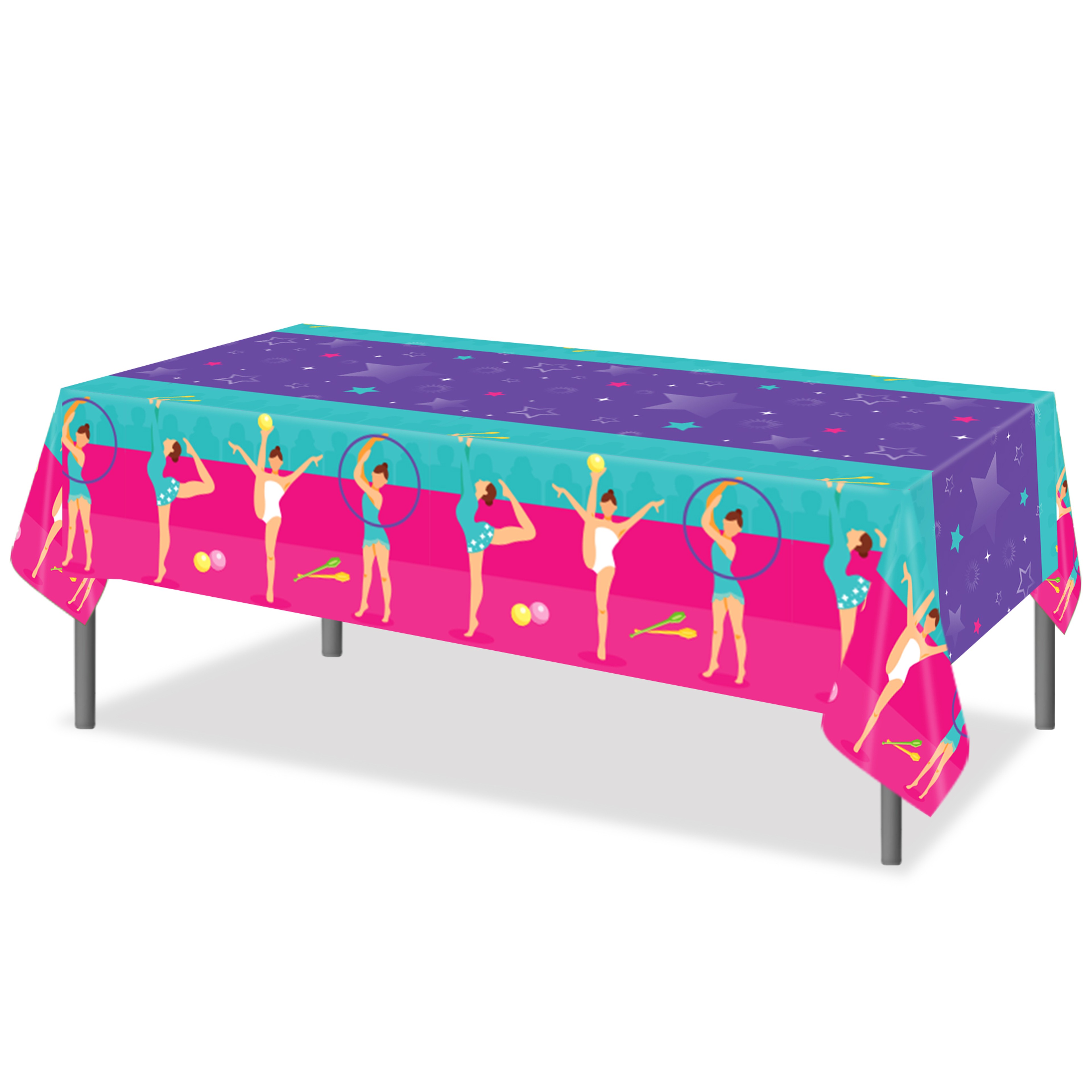 Premium Rhythmic Gymnastics Disposable Party Tablecloth Birthday  Camping Picnic Mat 4