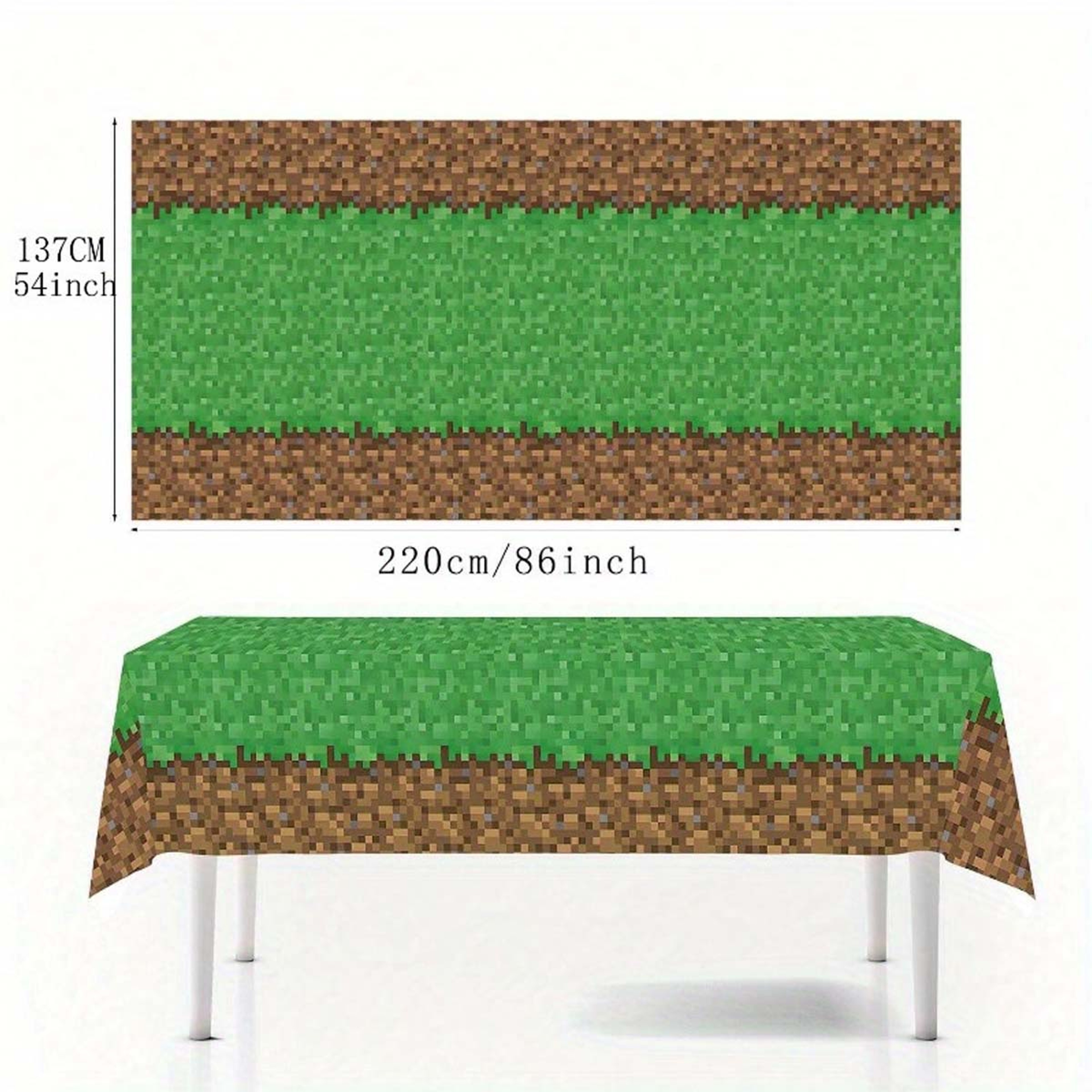Pixel Party Tablecloth Disposable Gaming Theme Party Table Cover For Decorations 1