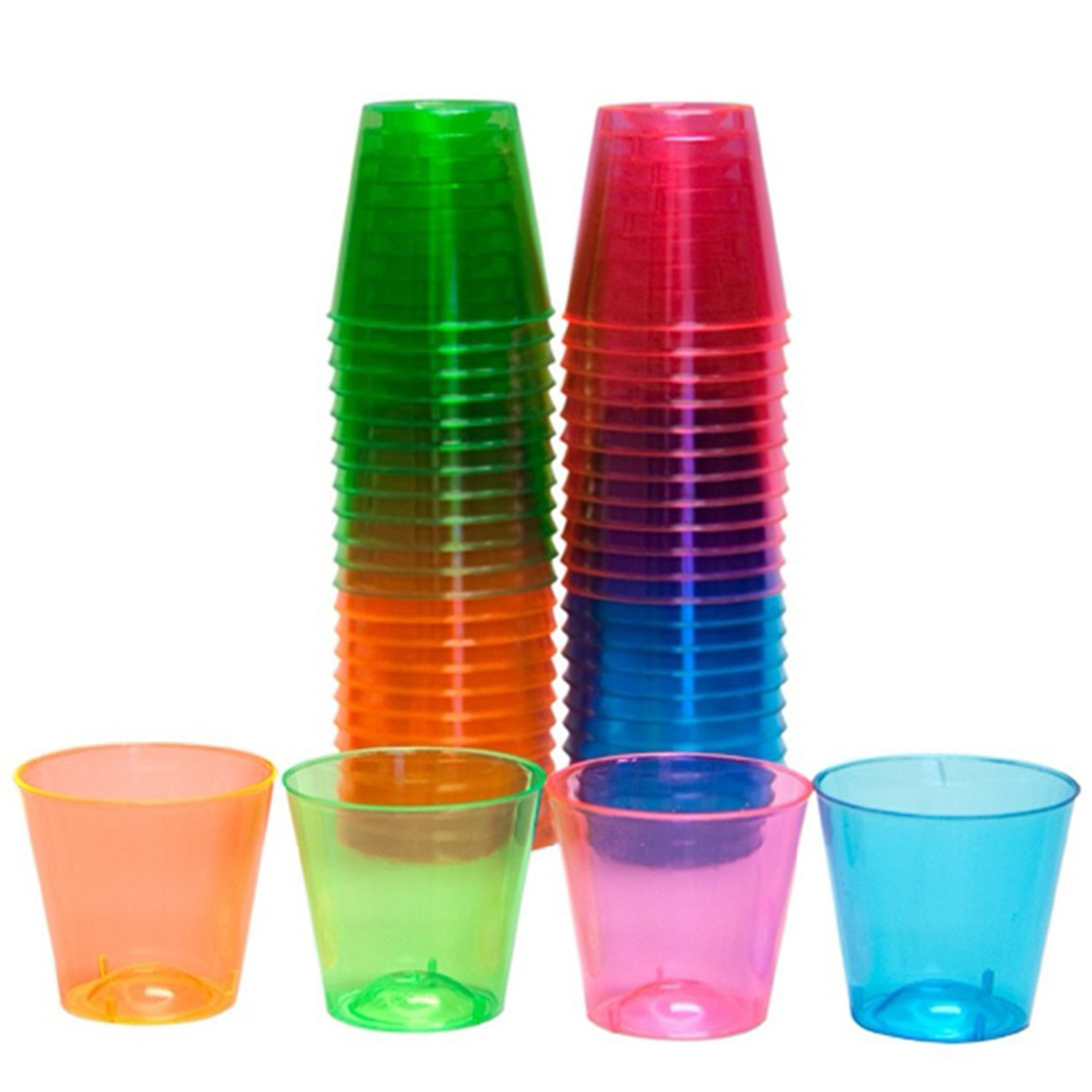 Premium Assorted Colored Party Tableware Shot Cups For Weddings  Events 0