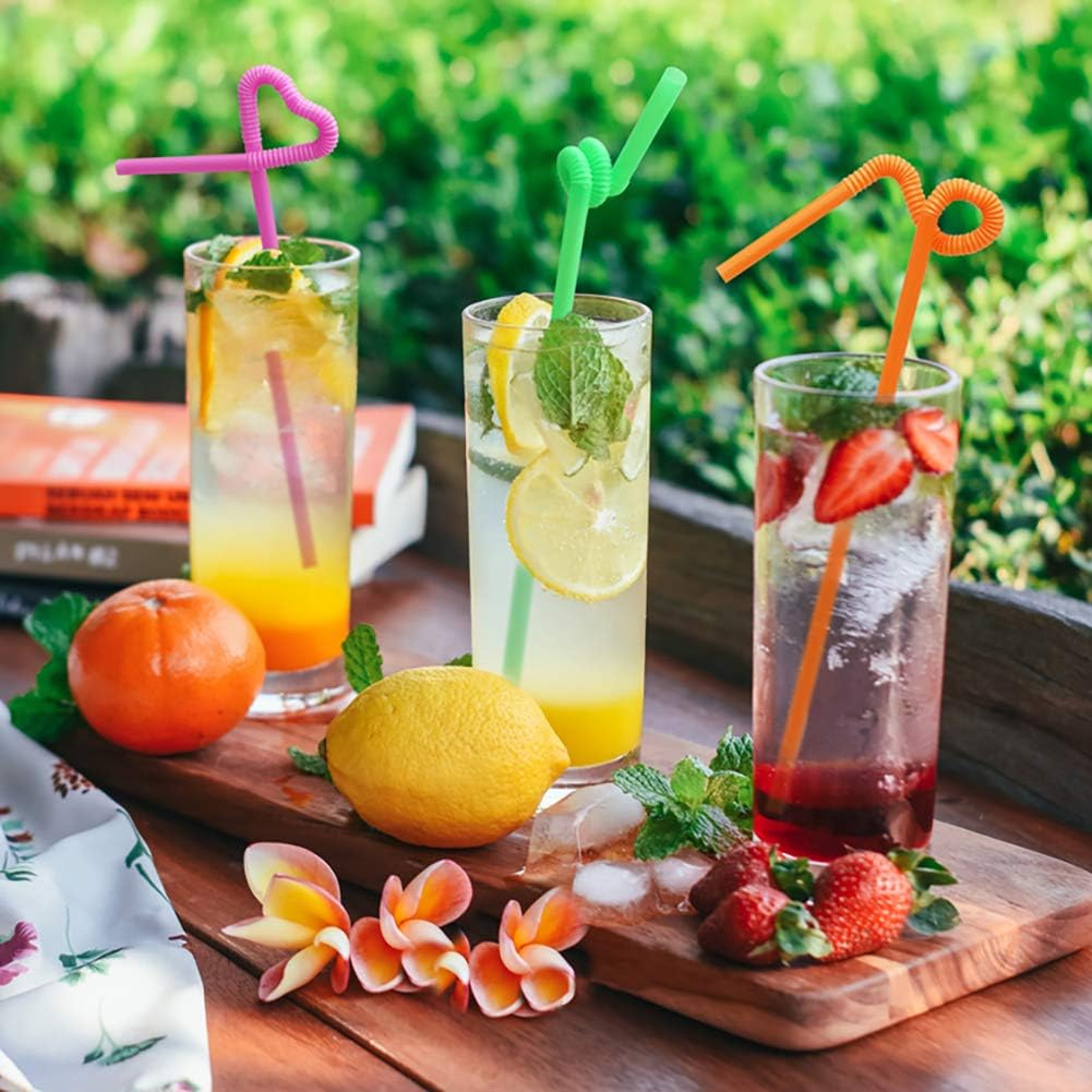 Colorful Flexible Drinking Straws Long Disposable Plastic Straws for Drinks & Events – view 4