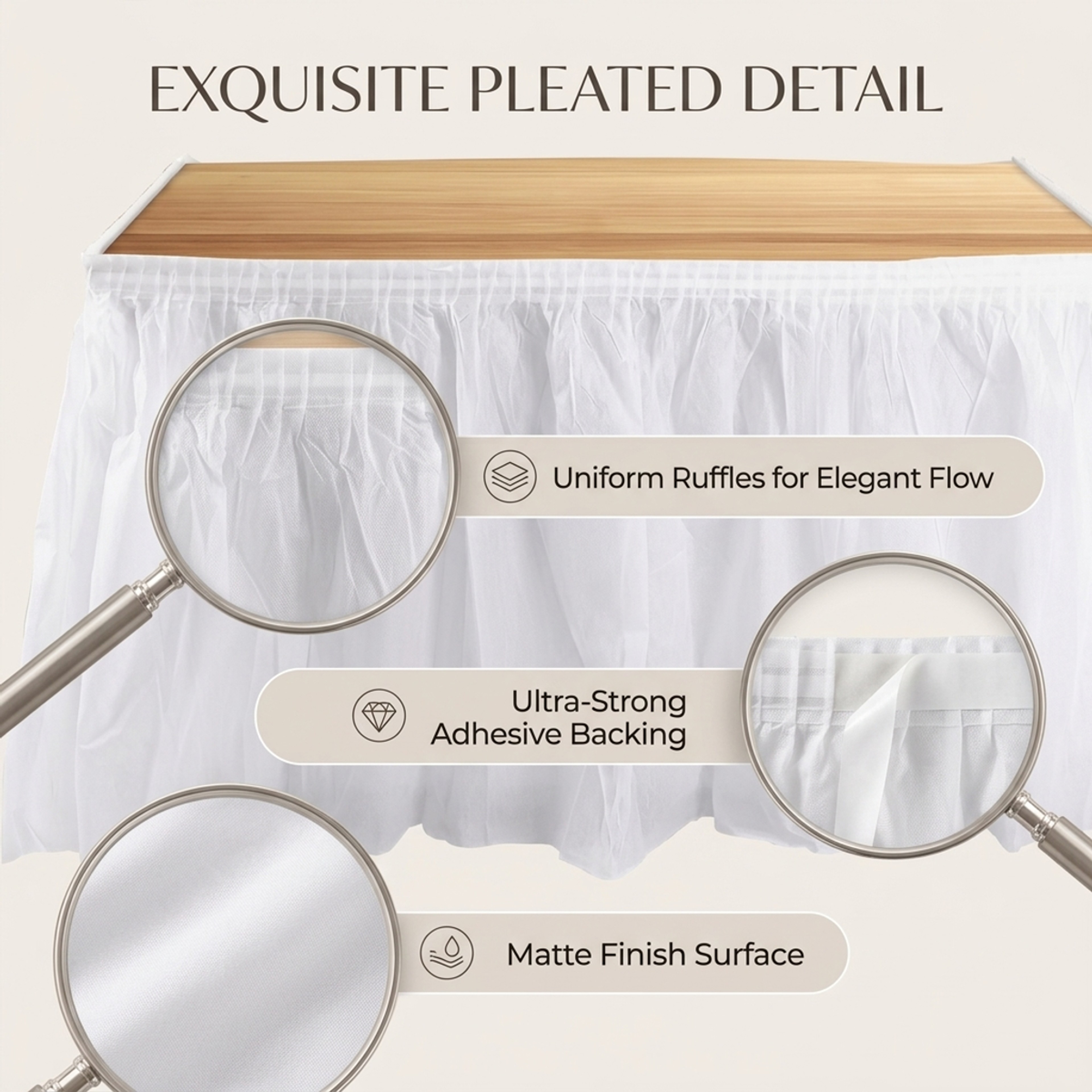 Disposable Rectangular Tablecloth  Paper Table Cover With Long Party Table Skirt 2